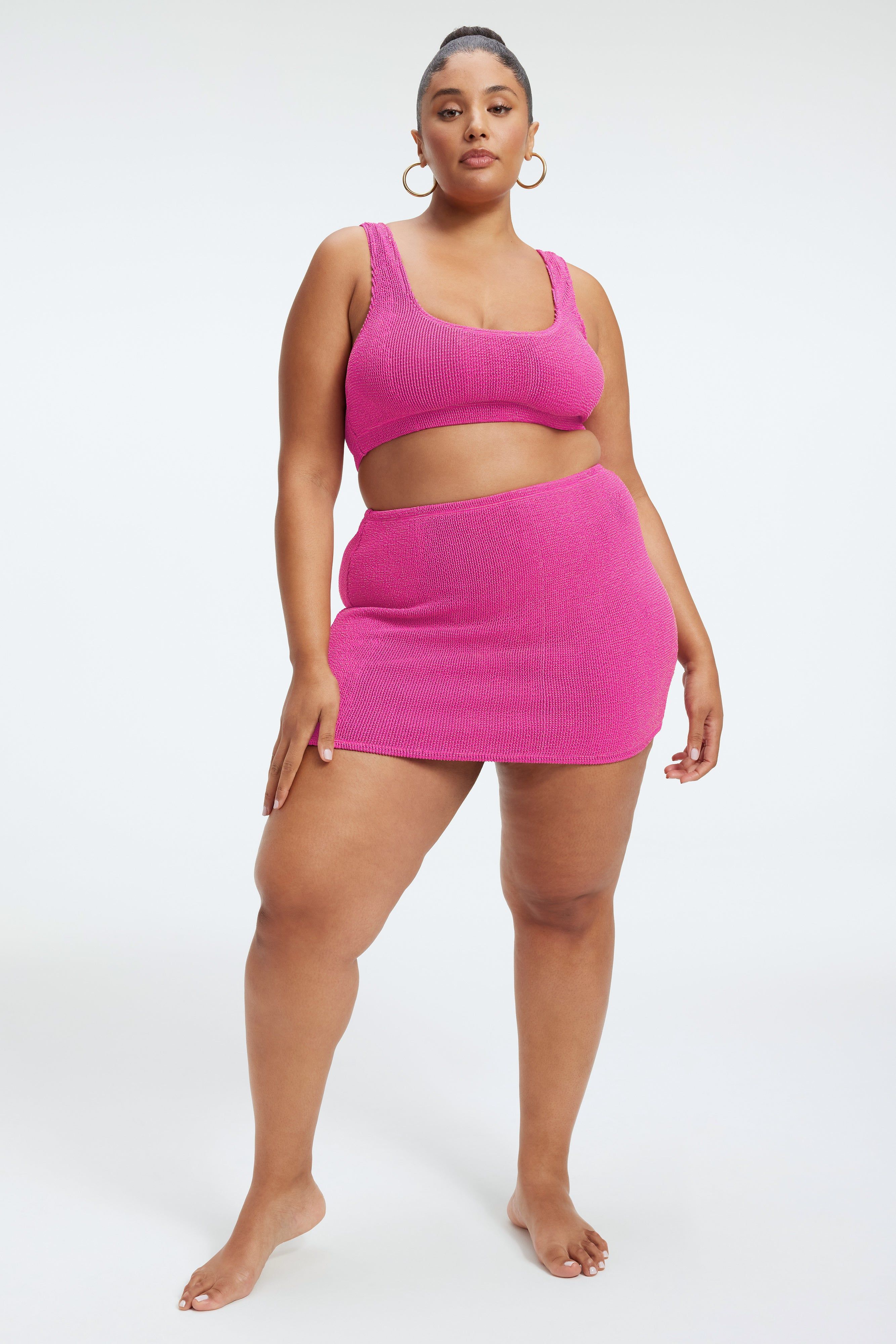 ALWAYS FITS METALLIC SCOOP TOP | FUSCHIA PINK001 sold by Good American product image thumbnail 8