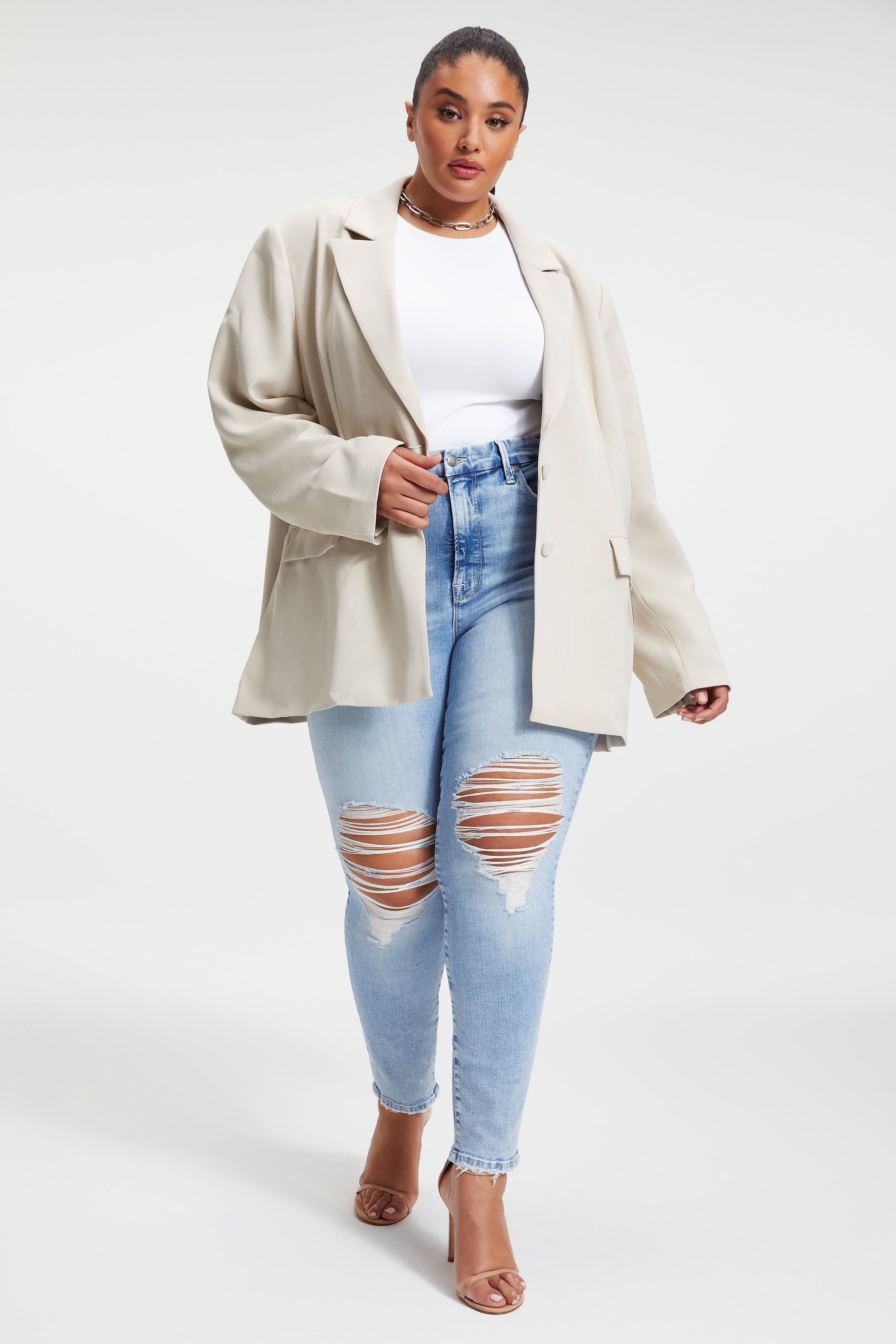 GOOD LEGS SKINNY JEANS | INDIGO007 sold by Good American product image thumbnail 15