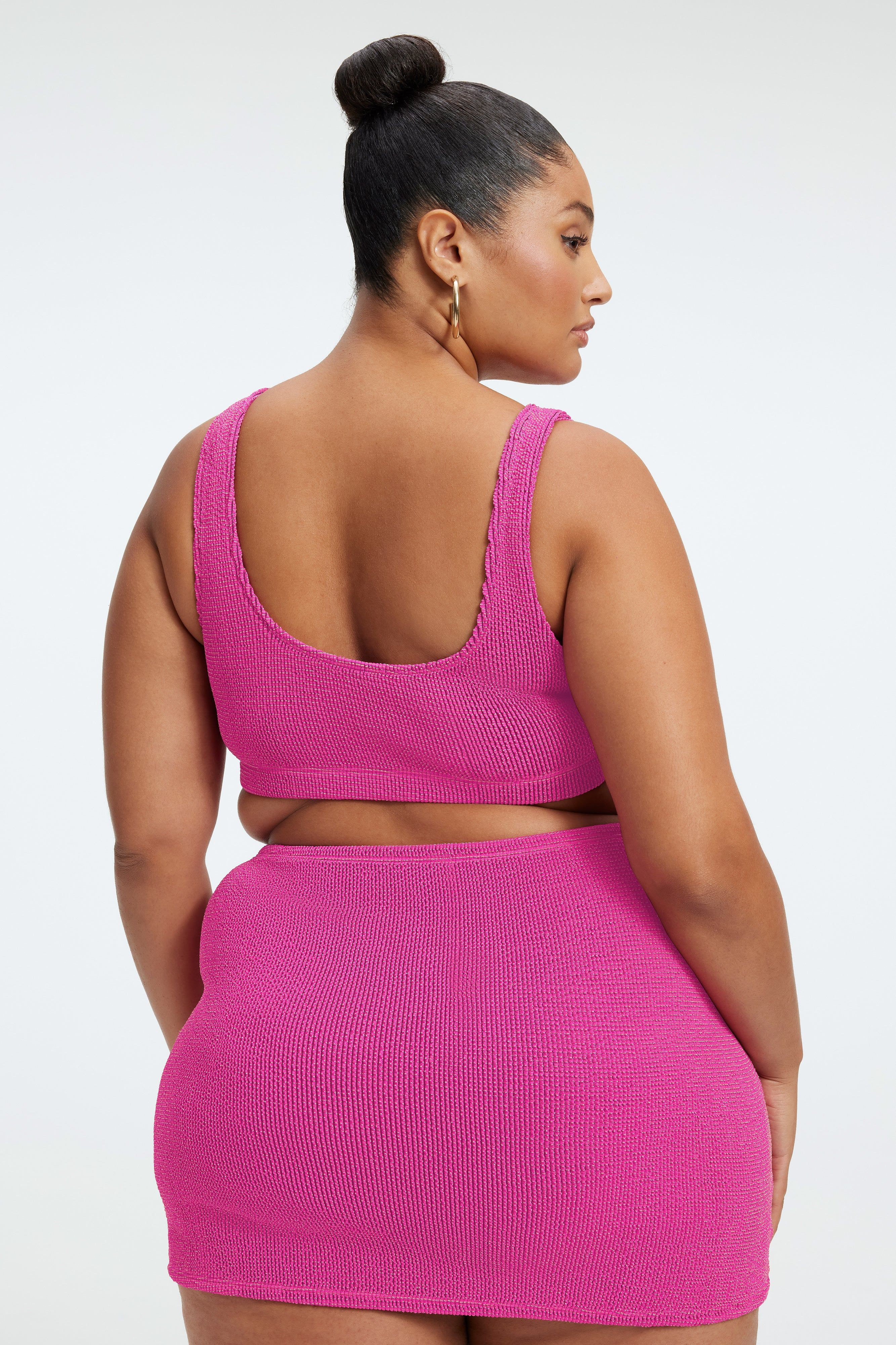 ALWAYS FITS METALLIC SCOOP TOP | FUSCHIA PINK001 sold by Good American product image thumbnail 11