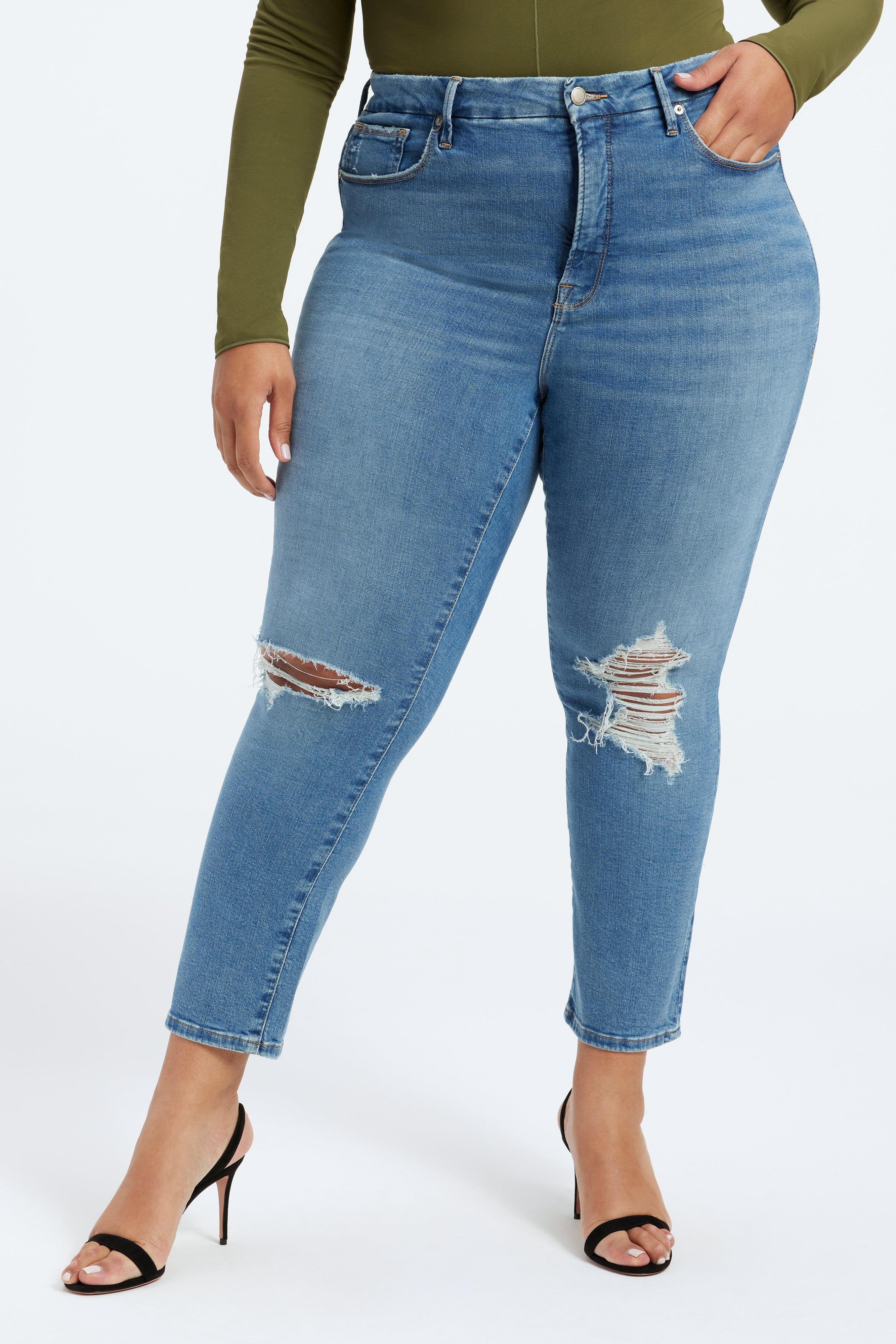 GOOD LEGS CIGARETTE JEANS | INDIGO227 sold by Good American product image thumbnail 7