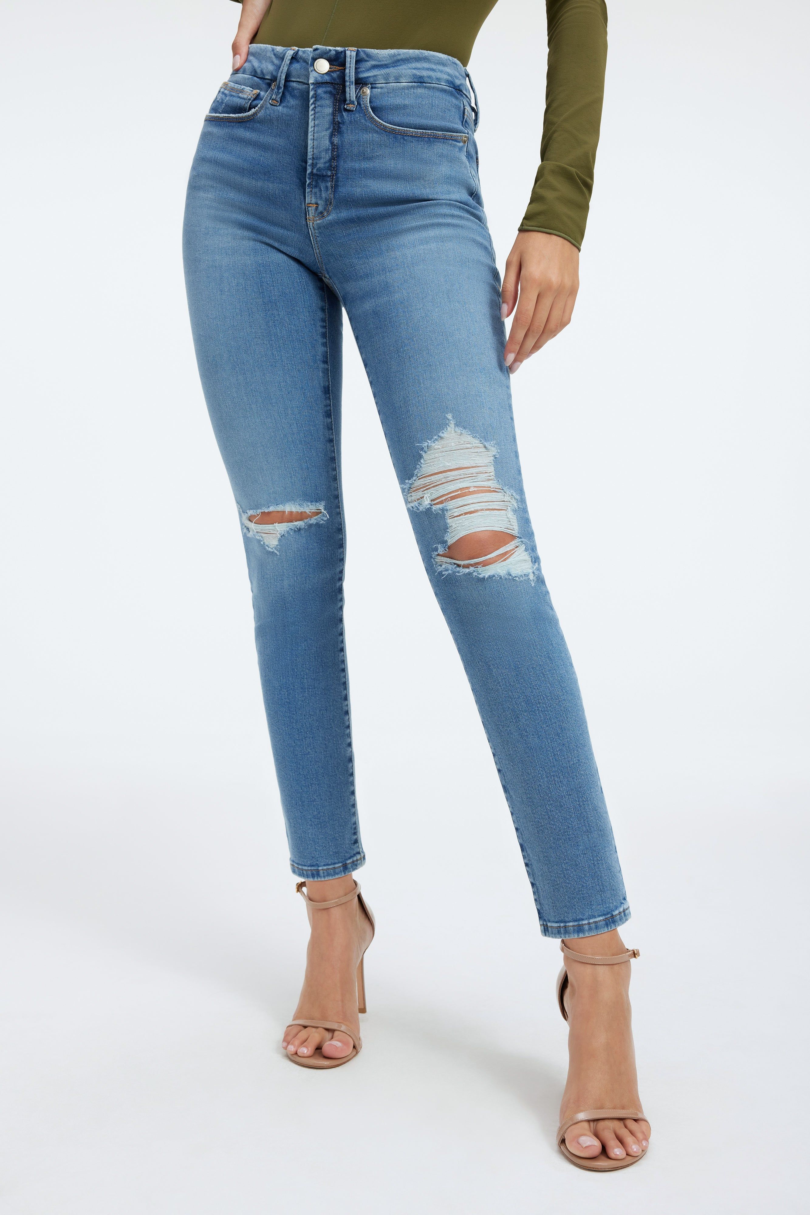 GOOD LEGS CIGARETTE JEANS | INDIGO227 sold by Good American