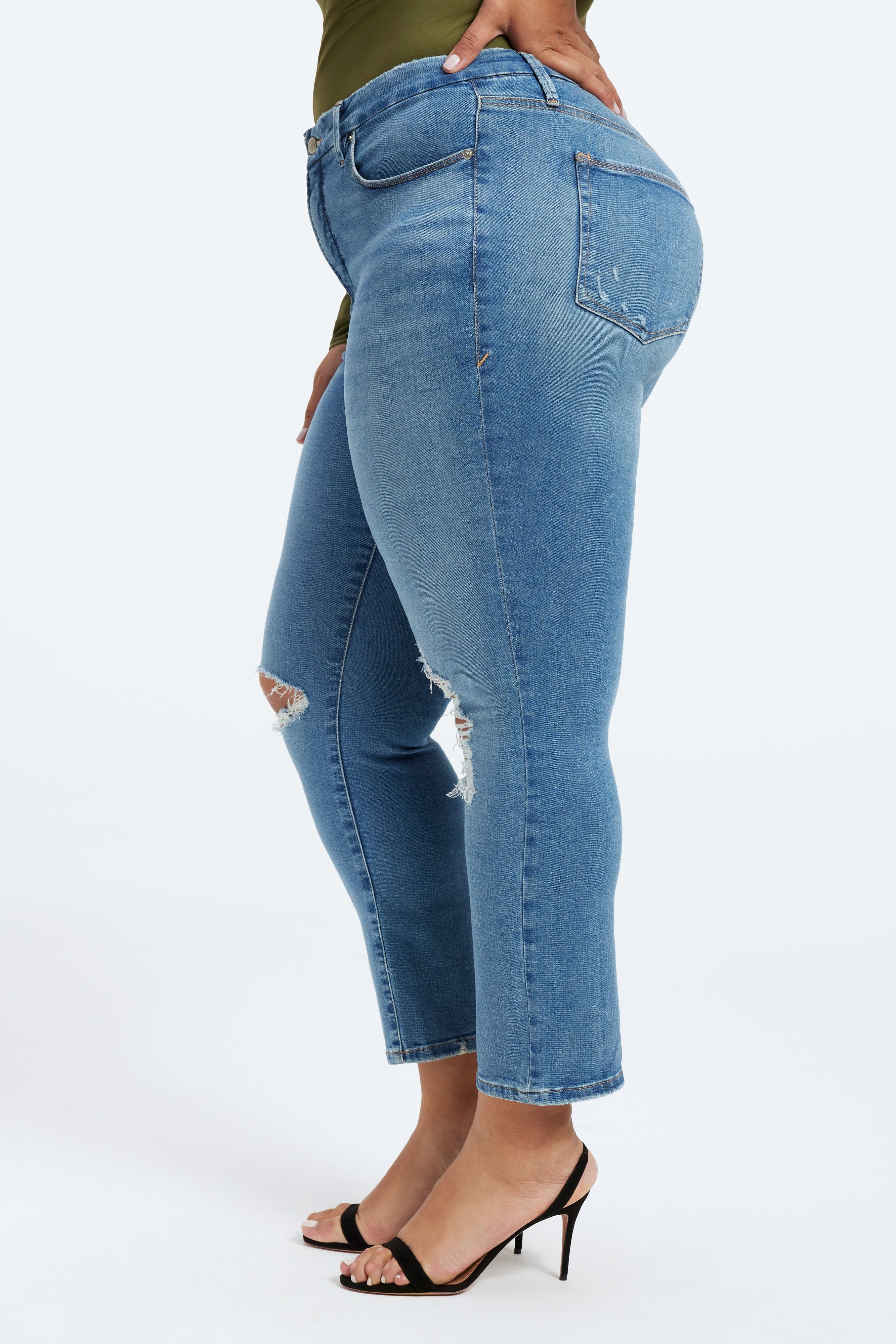 GOOD LEGS CIGARETTE JEANS | INDIGO227 sold by Good American product image thumbnail 9
