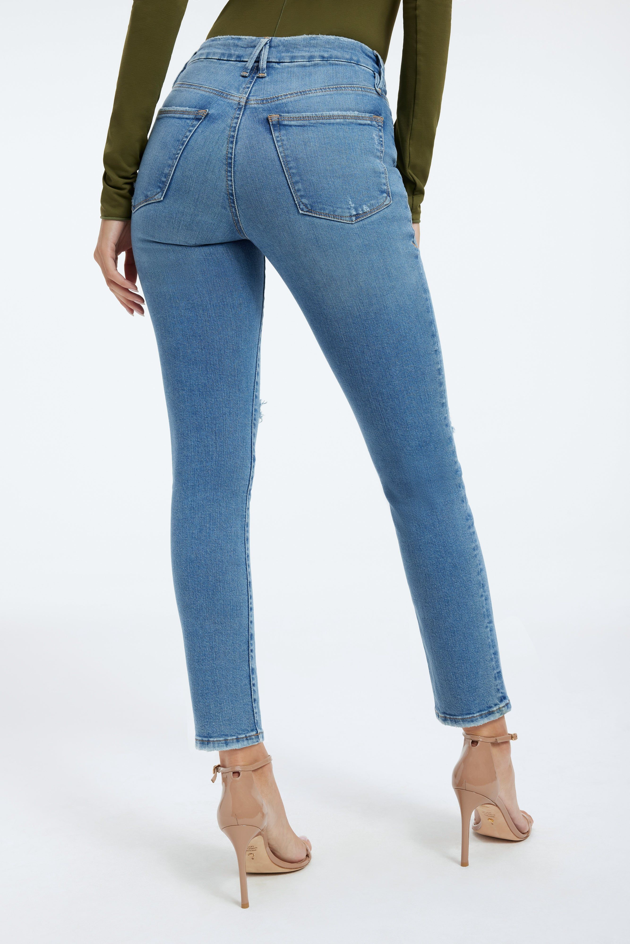 GOOD LEGS CIGARETTE JEANS | INDIGO227 sold by Good American product image thumbnail 4