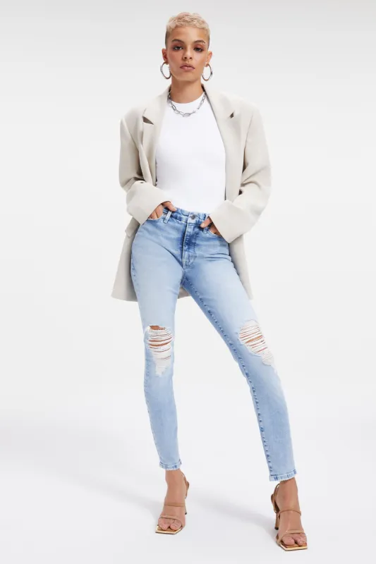 GOOD LEGS SKINNY JEANS | INDIGO007 sold by Good American