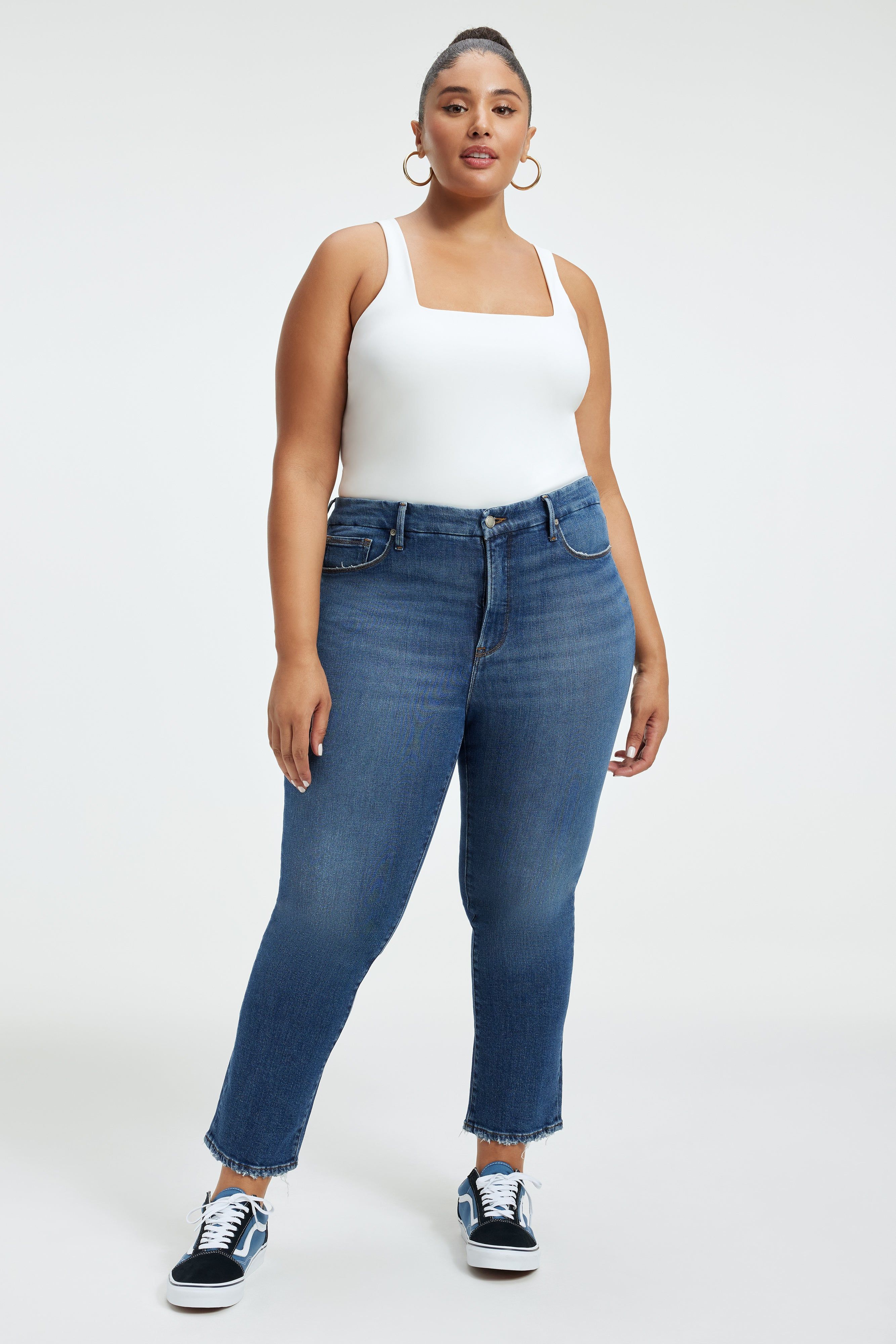 GOOD LEGS STRAIGHT JEANS | INDIGO331 sold by Good American product image thumbnail 3