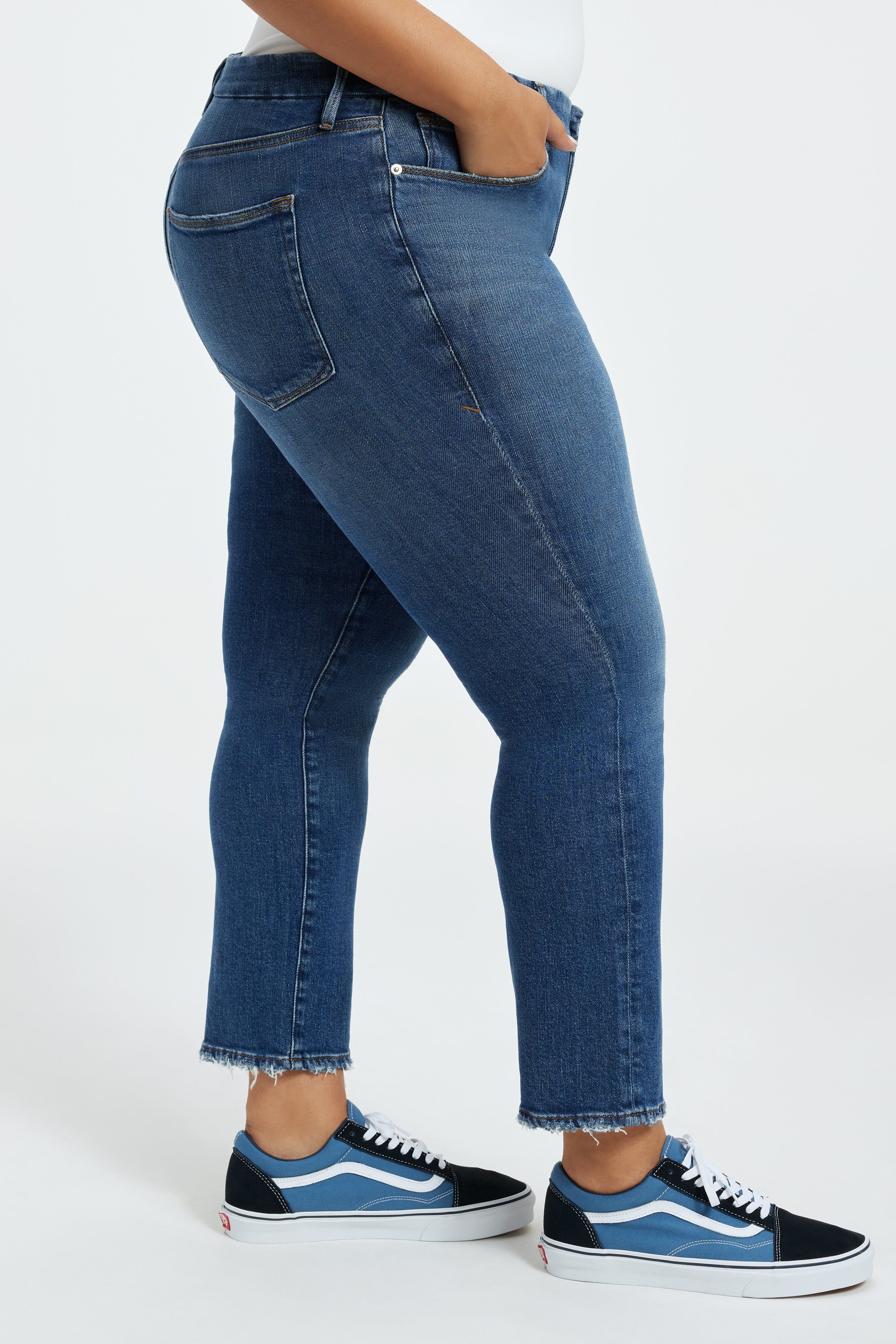 GOOD LEGS STRAIGHT JEANS | INDIGO331 sold by Good American product image thumbnail 5