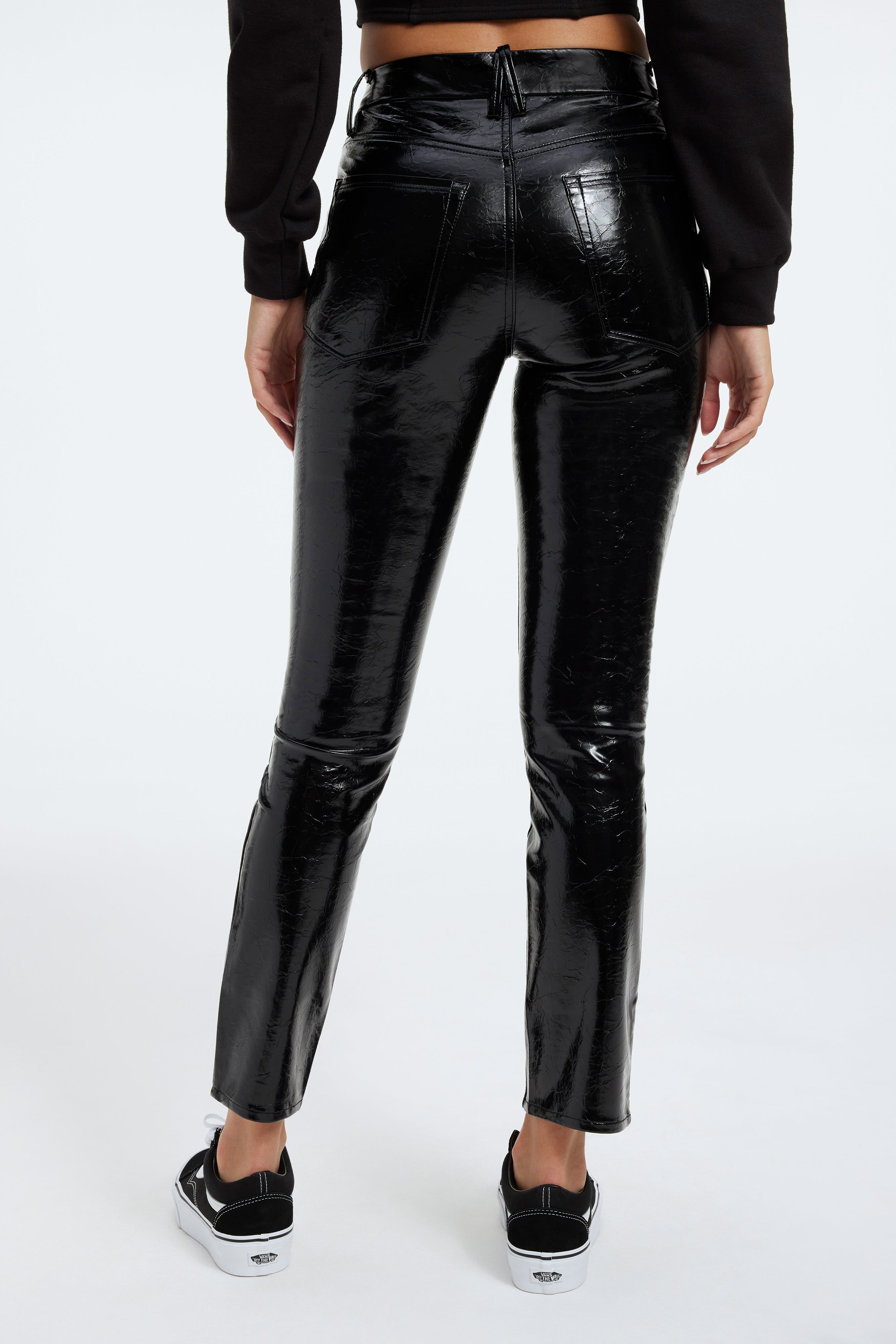 GOOD CLASSIC FAUX LEATHER PANTS | BLACK001 sold by Good American product image thumbnail 4