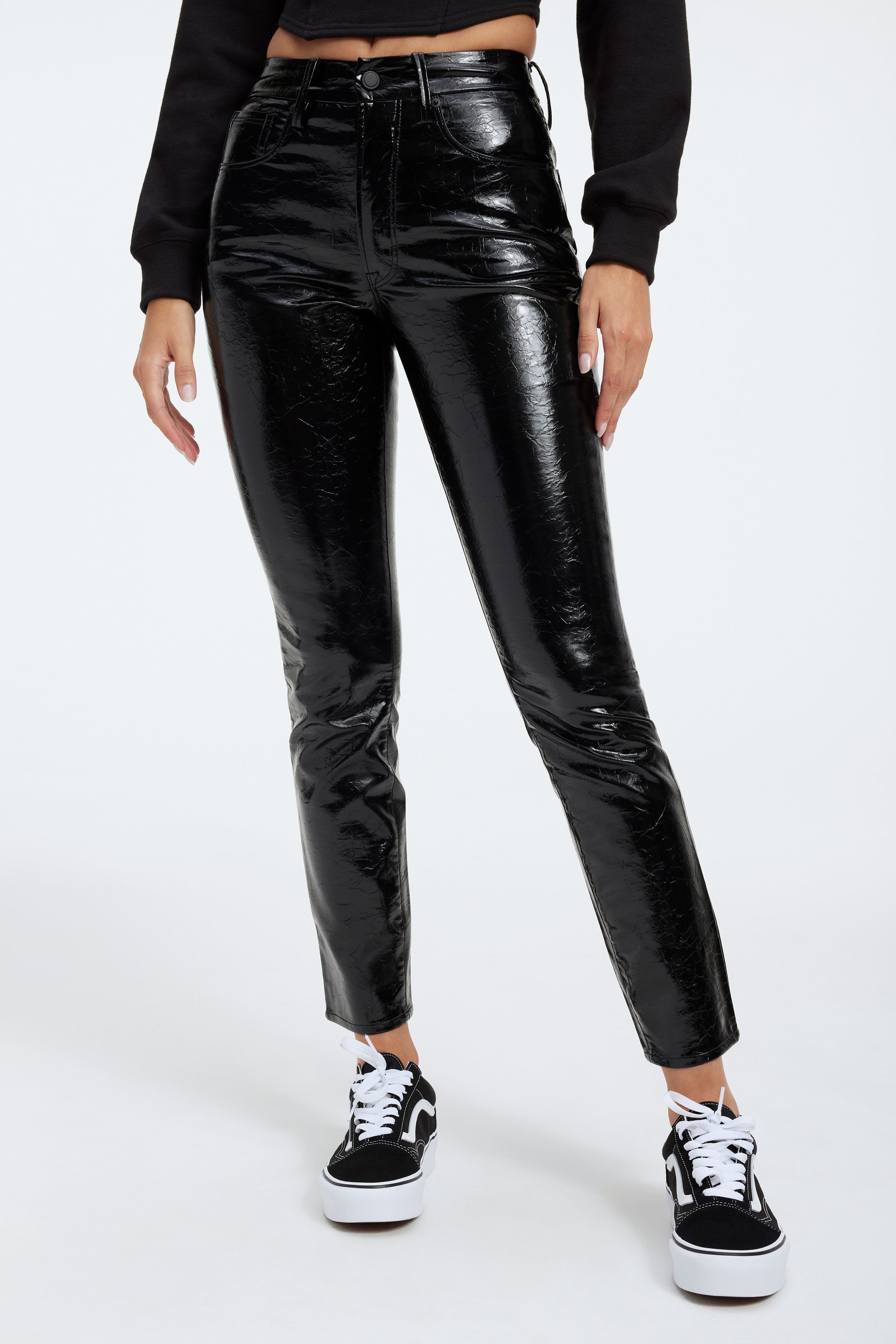 GOOD CLASSIC FAUX LEATHER PANTS | BLACK001 sold by Good American product image thumbnail 3