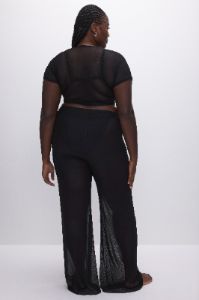 MESH WIDE PANTS | BLACK001 sold by Good American