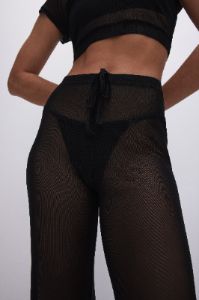 MESH WIDE PANTS | BLACK001 sold by Good American