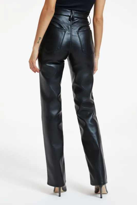 GOOD ICON FAUX LEATHER PANTS | BLACK001 sold by Good American