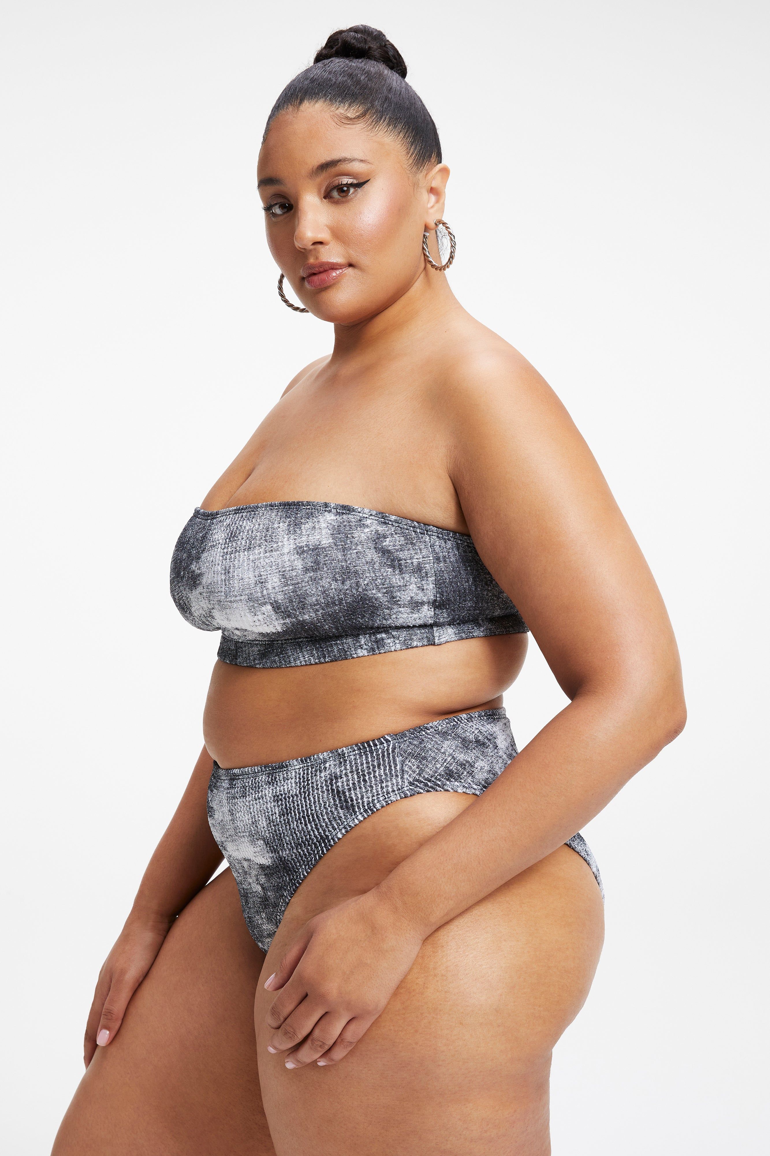 ALWAYS FITS BETTER BAND BIKINI TOP| GREY TIE DYE002 sold by Good American product image thumbnail 14