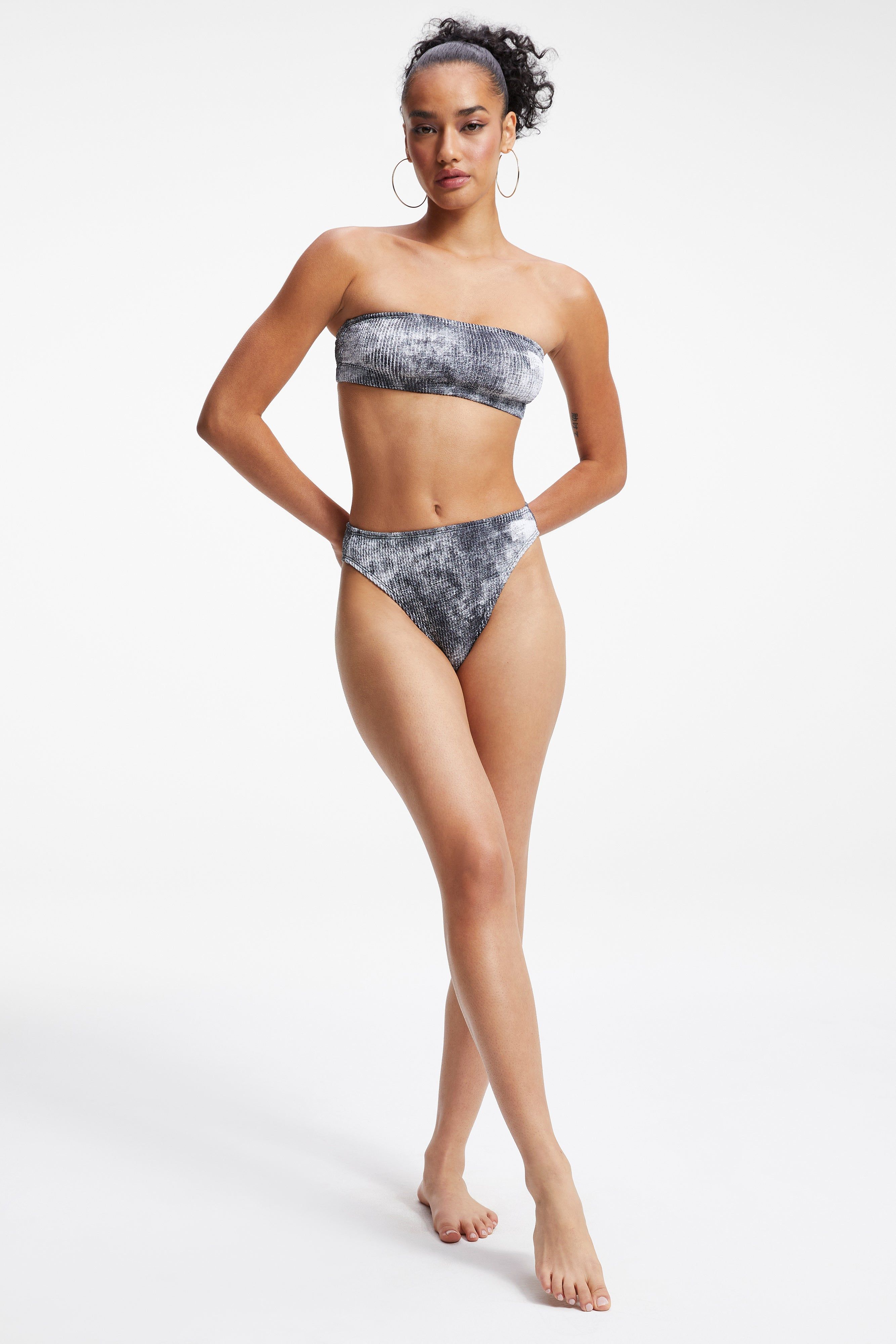 ALWAYS FITS BETTER BAND BIKINI TOP| GREY TIE DYE002 sold by Good American product image thumbnail 7