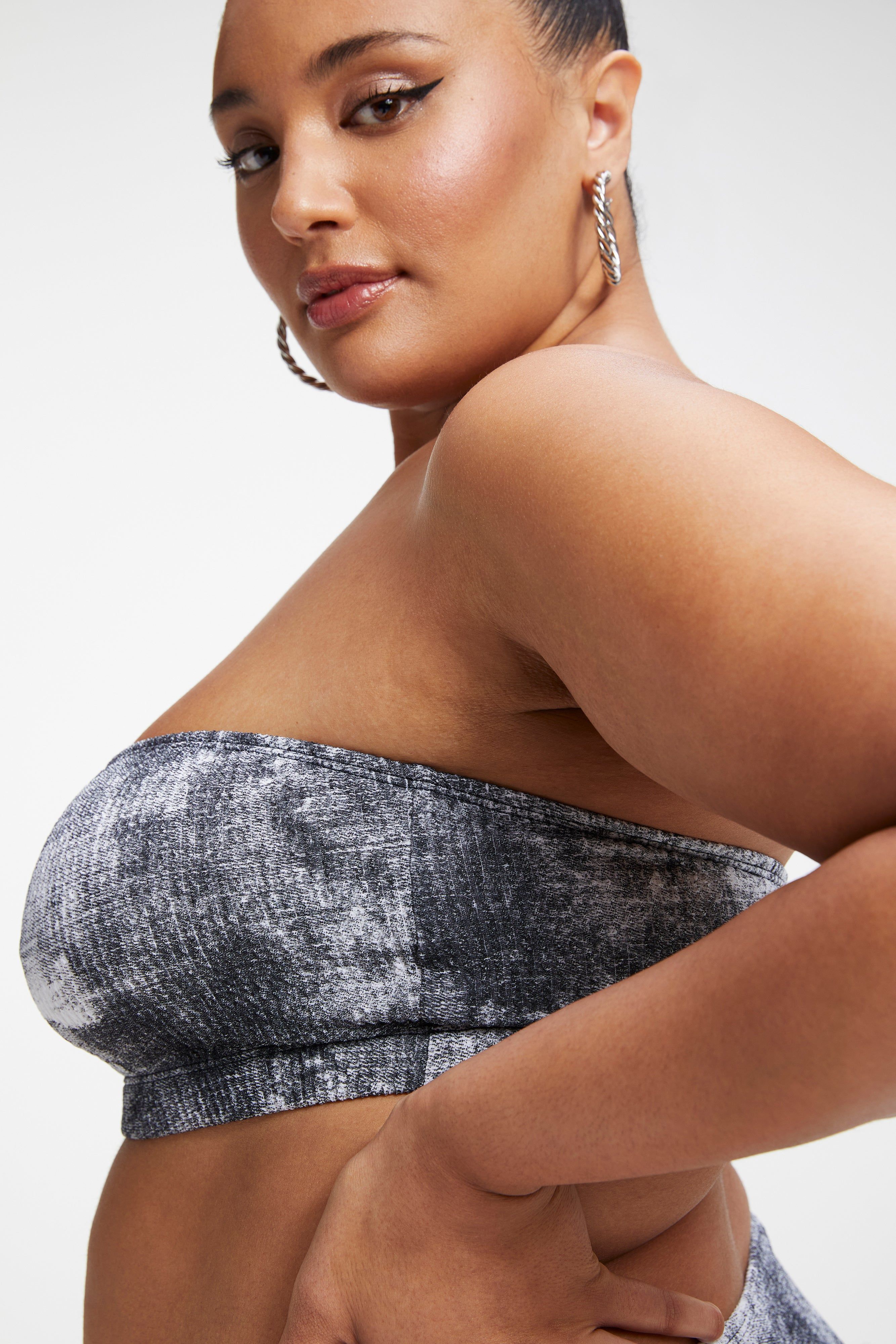 ALWAYS FITS BETTER BAND BIKINI TOP| GREY TIE DYE002 sold by Good American product image thumbnail 11