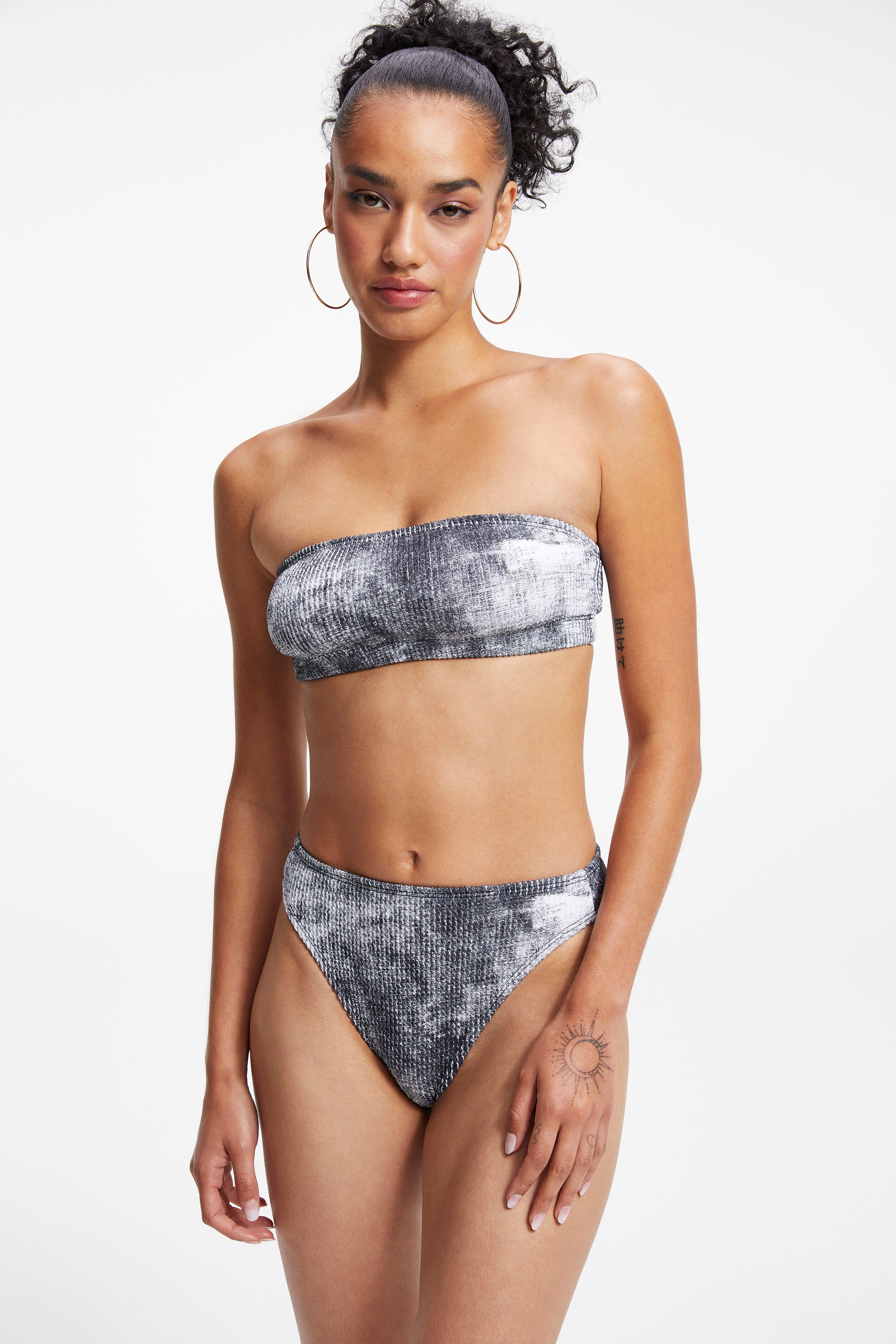 ALWAYS FITS BETTER BAND BIKINI TOP| GREY TIE DYE002 sold by Good American product image thumbnail 8
