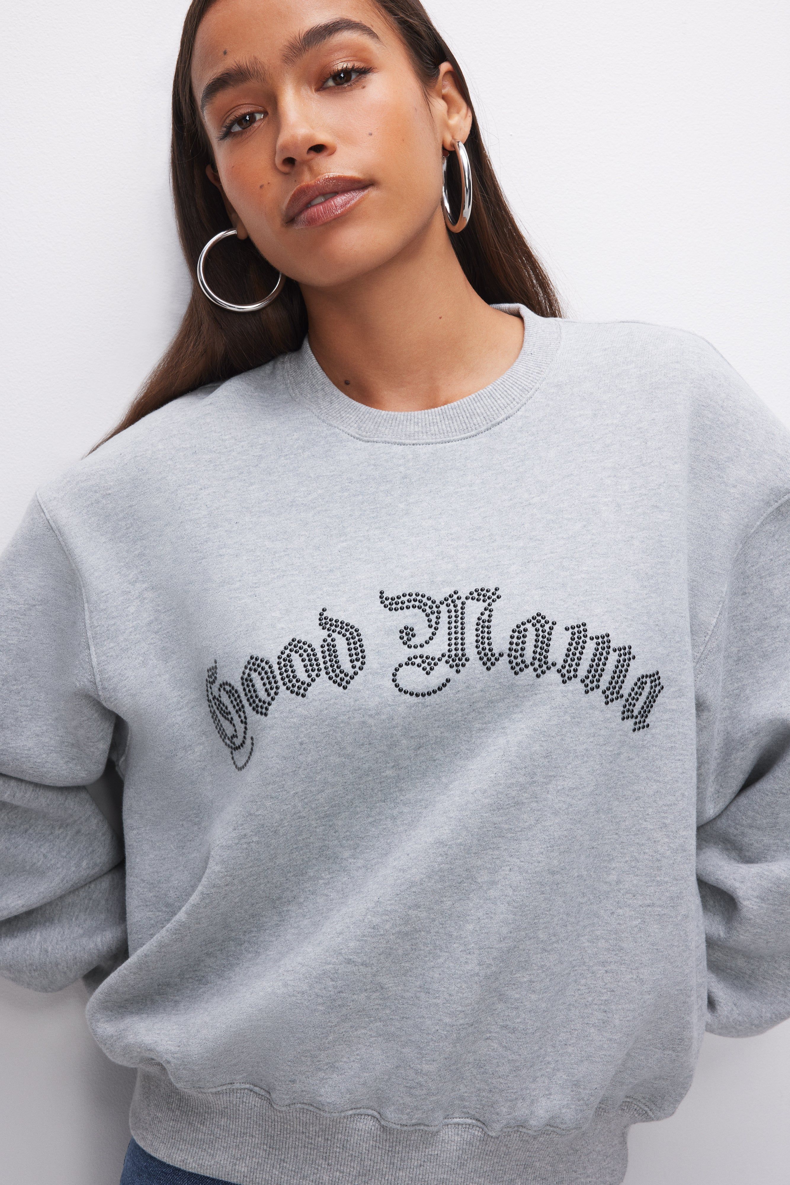 GOOD MAMA SWEATSHIRT | HEATHER GREY001 sold by Good American
