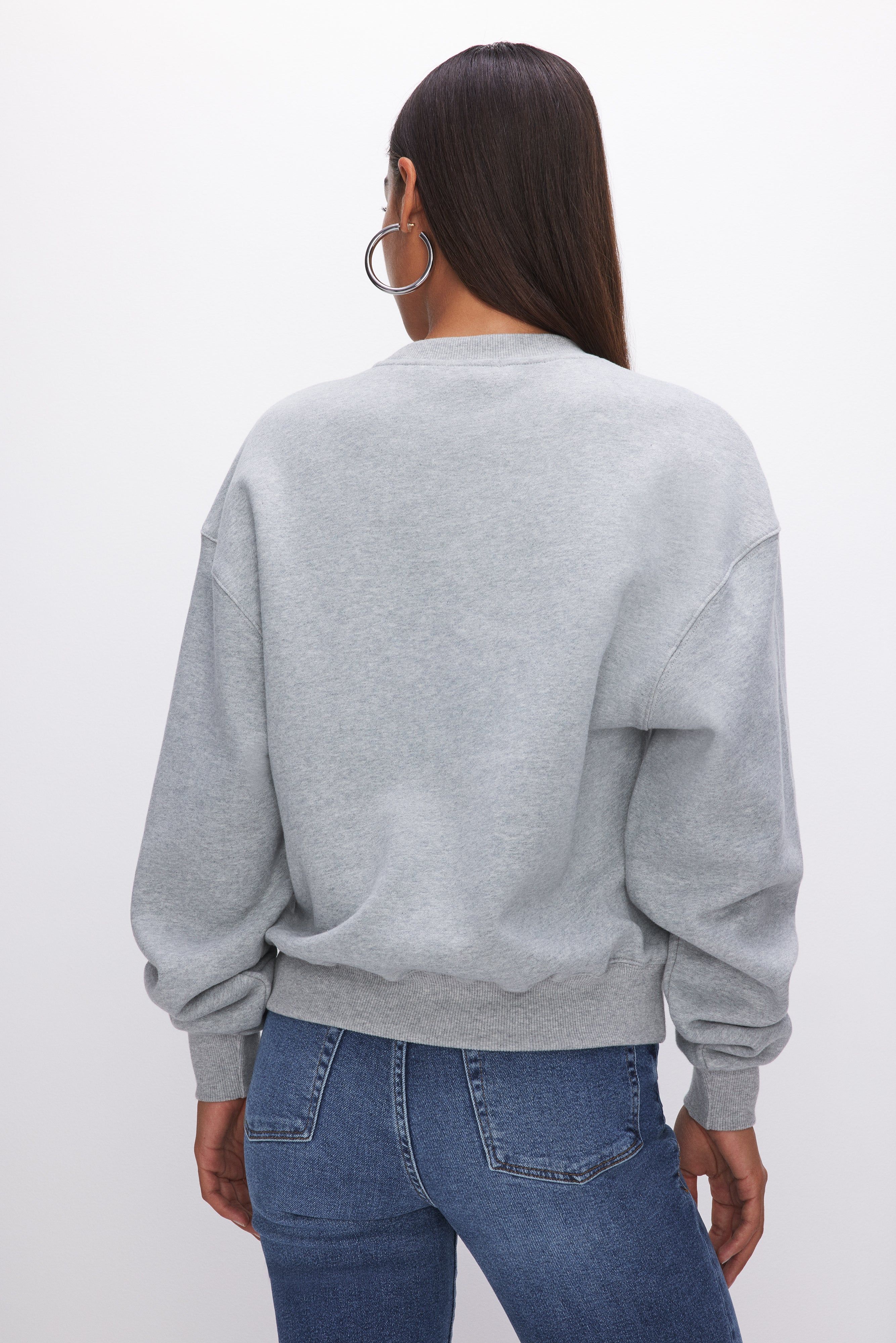 GOOD MAMA SWEATSHIRT | HEATHER GREY001 sold by Good American product image thumbnail 4