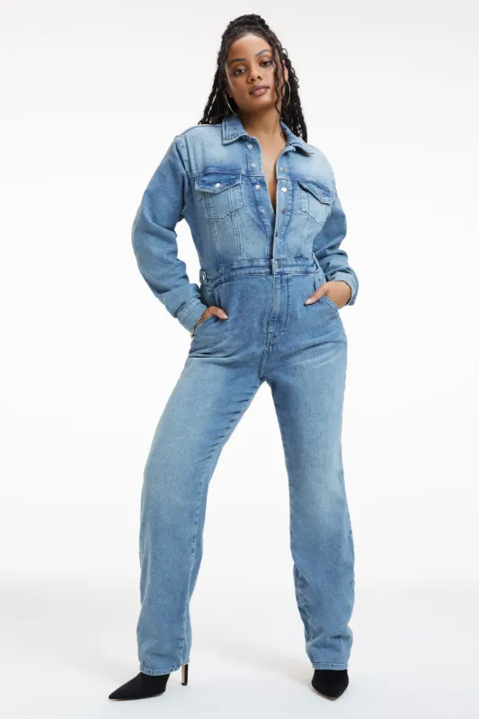 DENIM JUMPSUIT | INDIGO301 sold by Good American