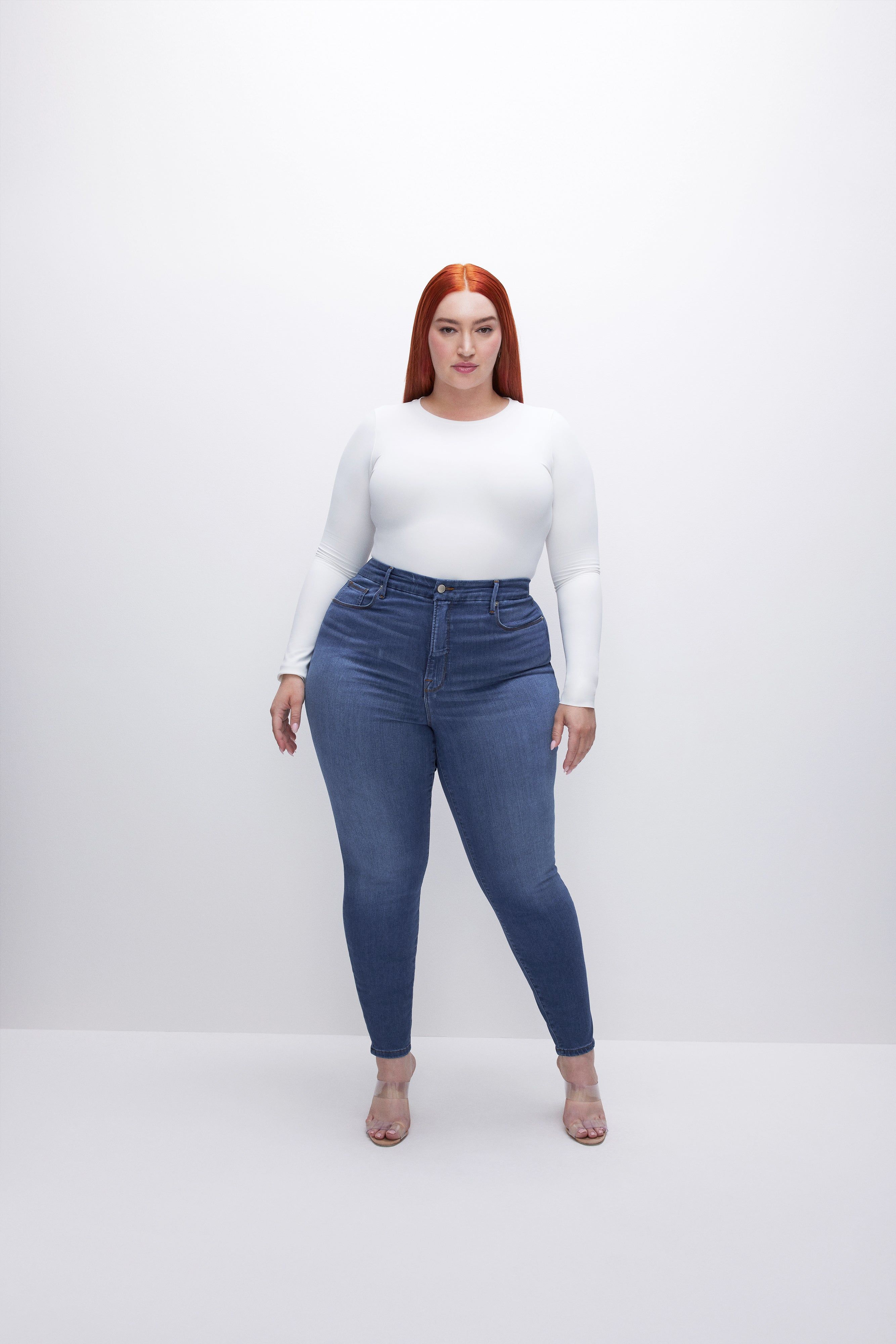 GOOD WAIST SKINNY JEANS | BLUE796 sold by Good American product image thumbnail 7