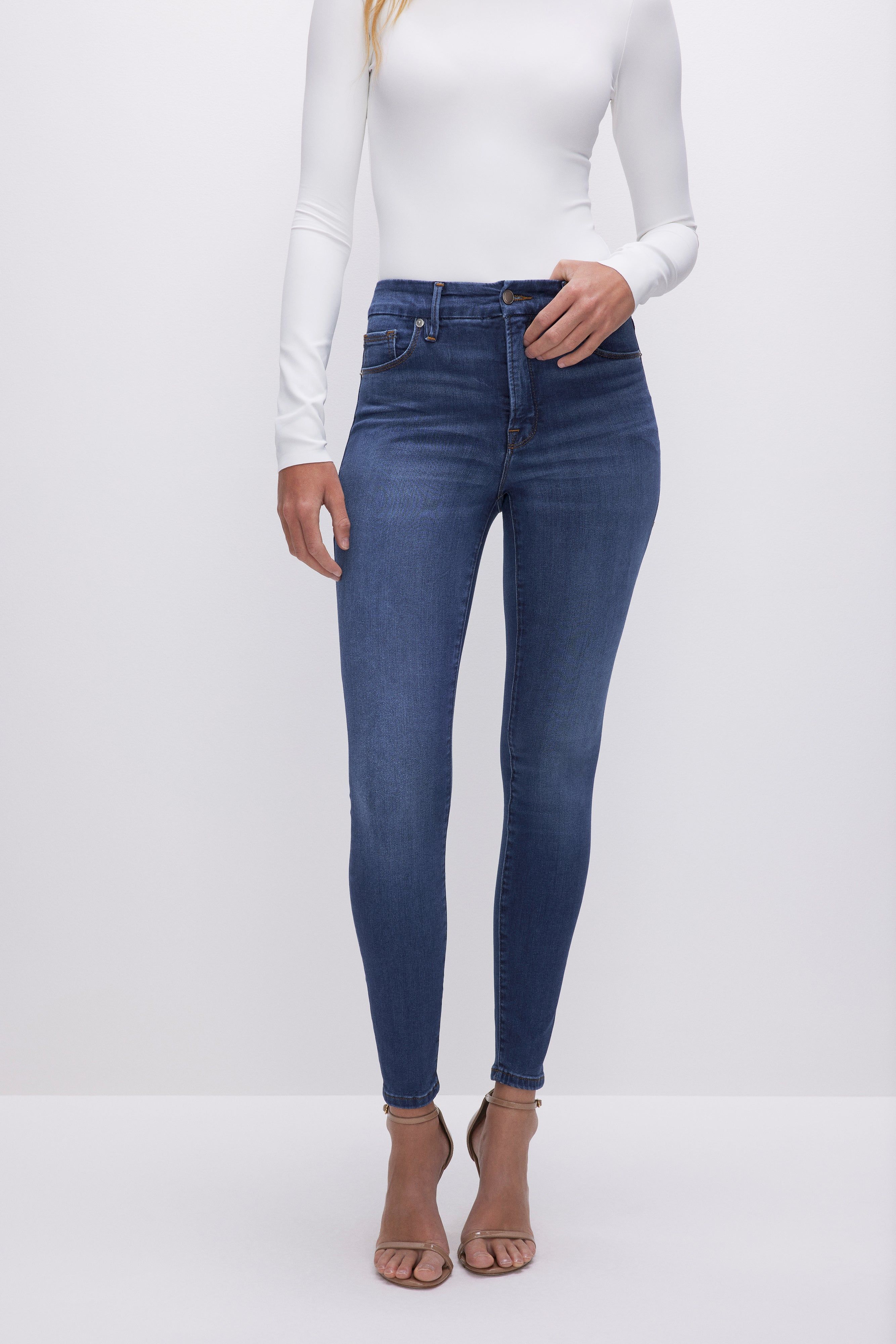 GOOD WAIST SKINNY JEANS | BLUE796 sold by Good American product image thumbnail 2