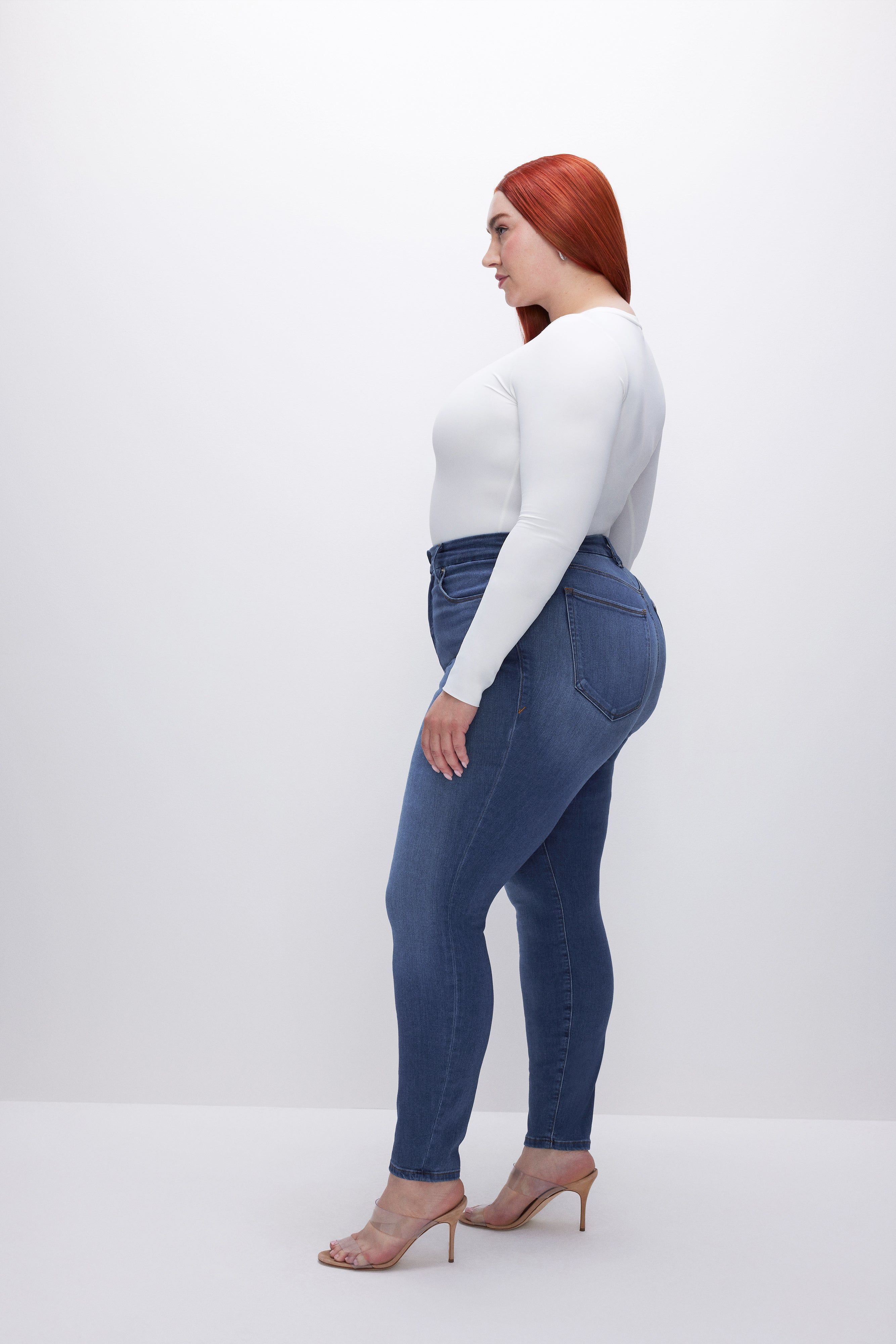GOOD WAIST SKINNY JEANS | BLUE796 sold by Good American product image thumbnail 8