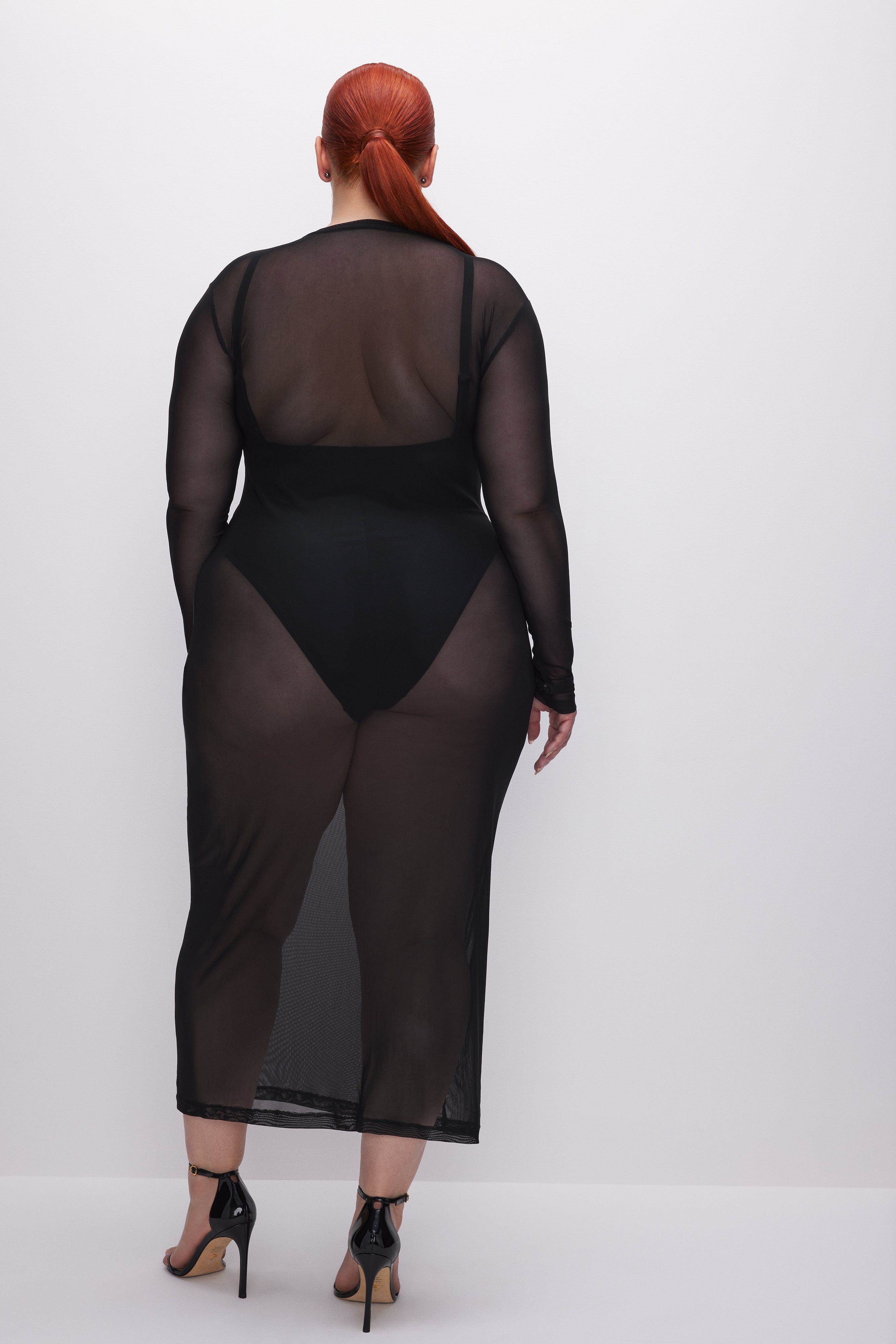 MESH MAXI DRESS | BLACK001 sold by Good American product image thumbnail 8
