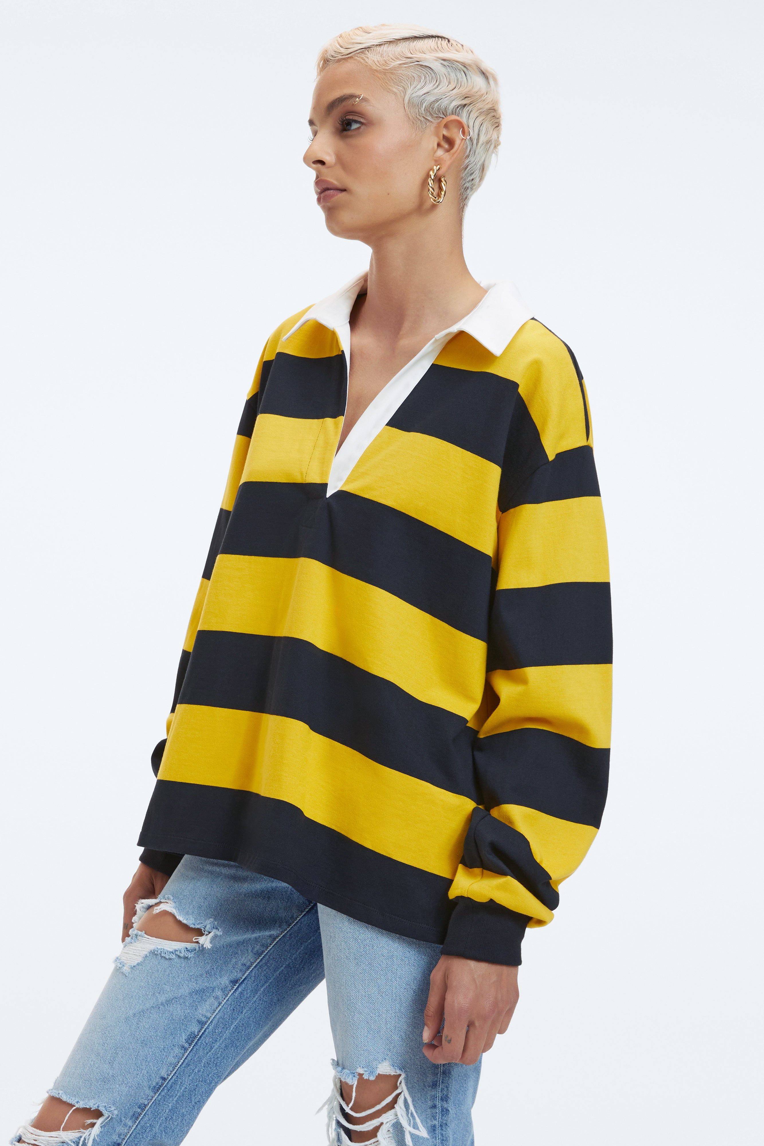 OVERSIZED RUGBY SHIRT | EMORY & BLACK sold by Good American product image thumbnail 8