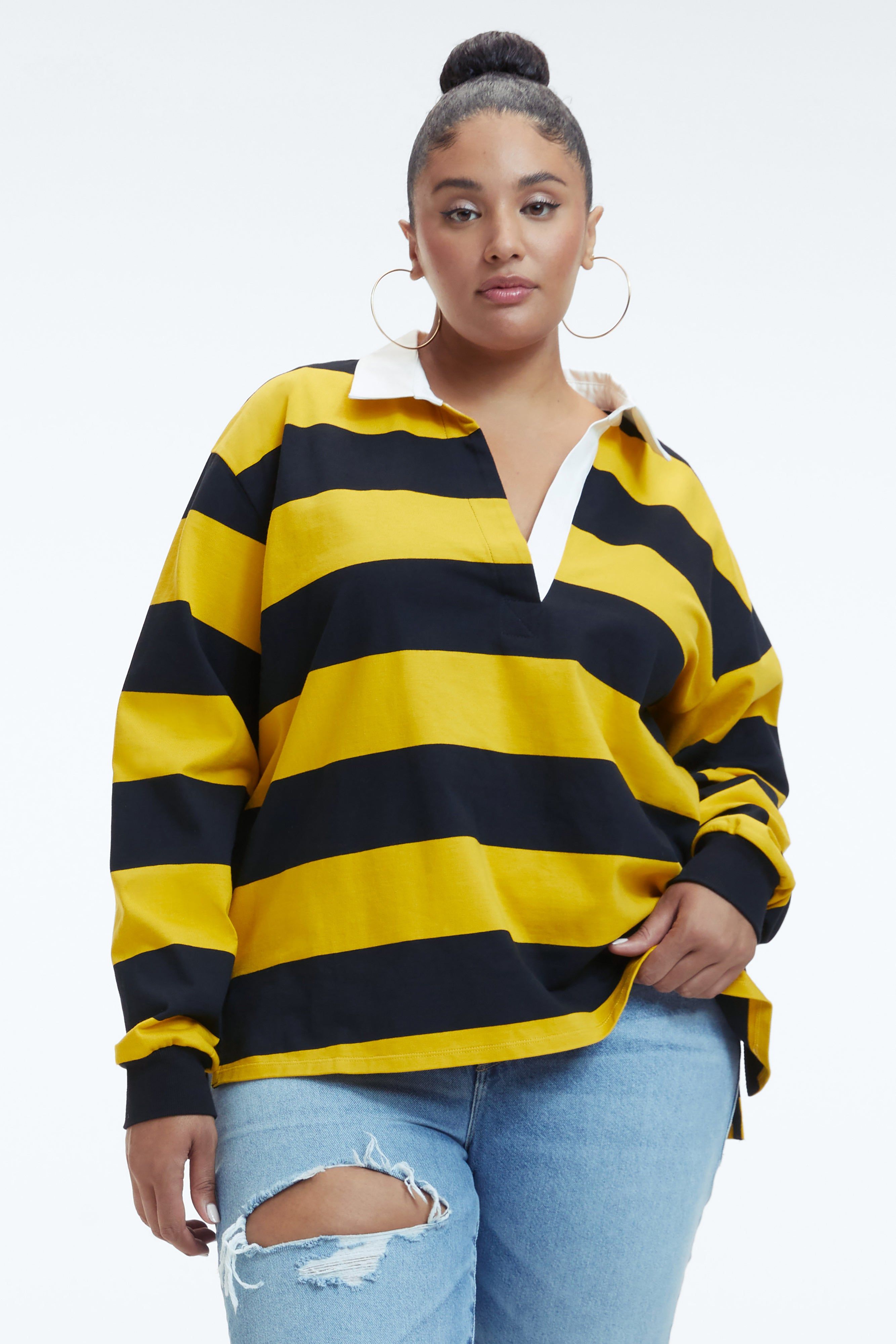 OVERSIZED RUGBY SHIRT | EMORY & BLACK sold by Good American product image thumbnail 2