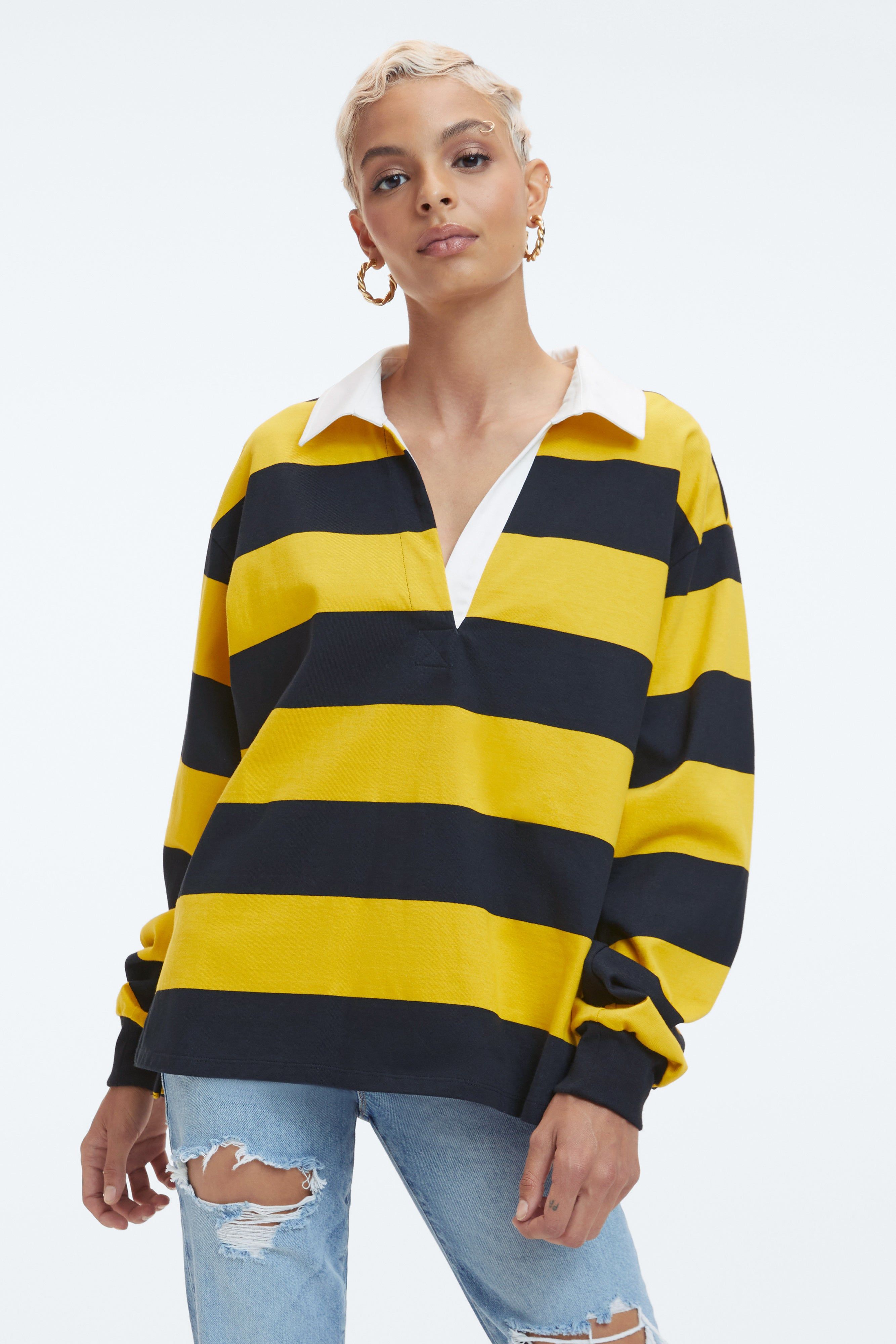 OVERSIZED RUGBY SHIRT | EMORY & BLACK sold by Good American product image thumbnail 7