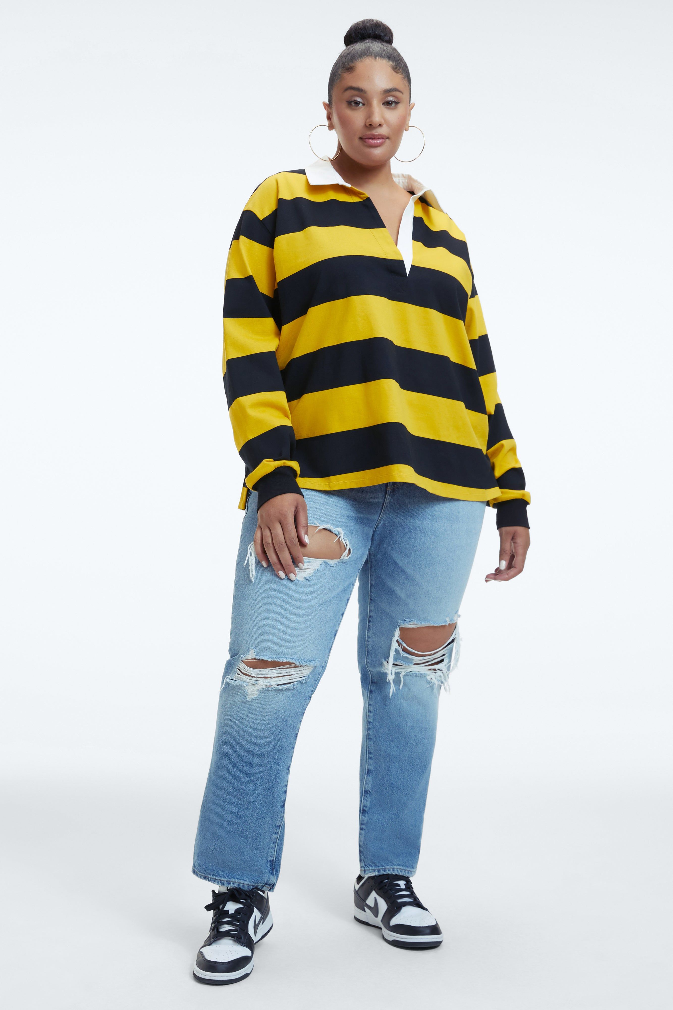 OVERSIZED RUGBY SHIRT | EMORY & BLACK sold by Good American product image thumbnail 3