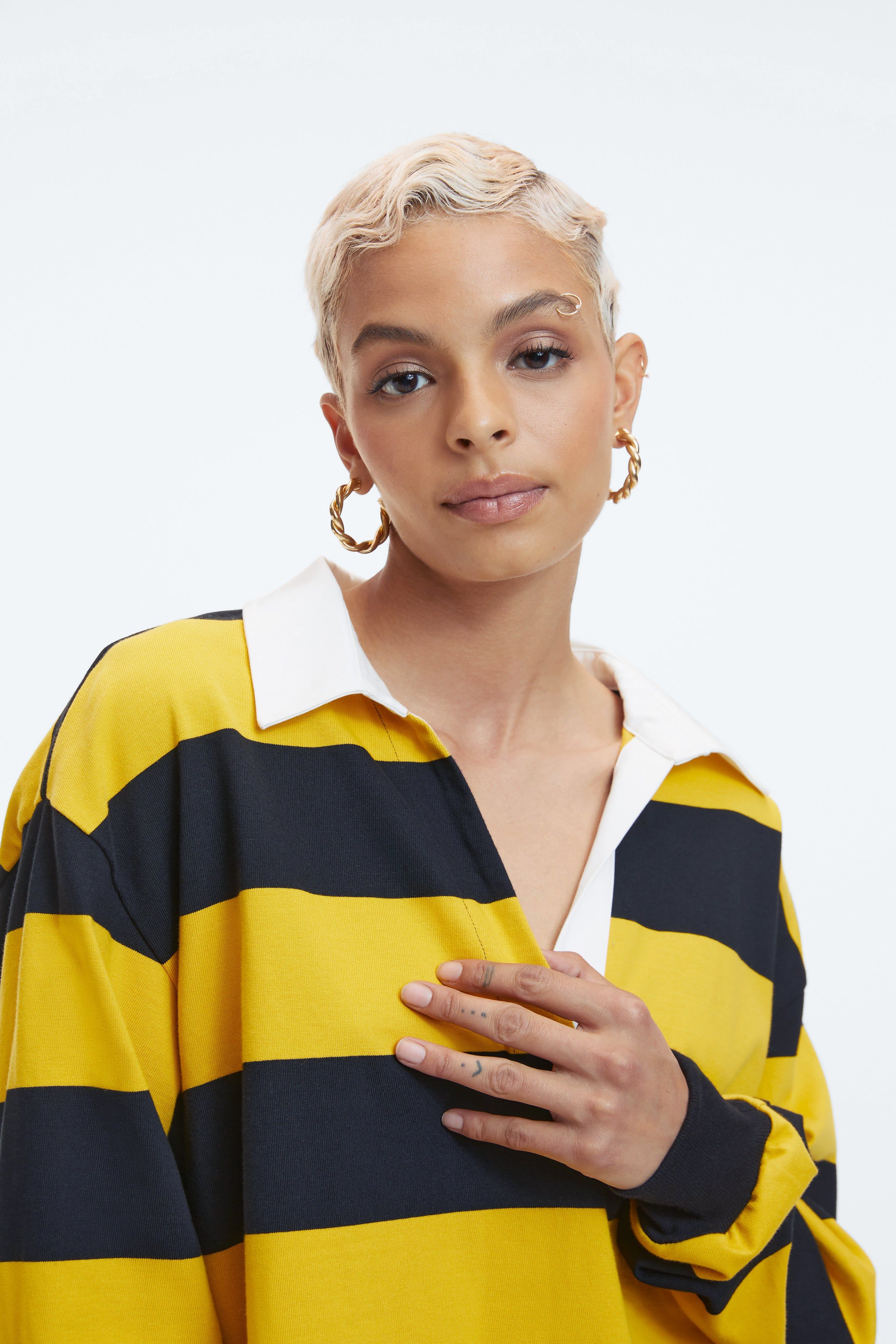 OVERSIZED RUGBY SHIRT | EMORY & BLACK sold by Good American product image thumbnail 11