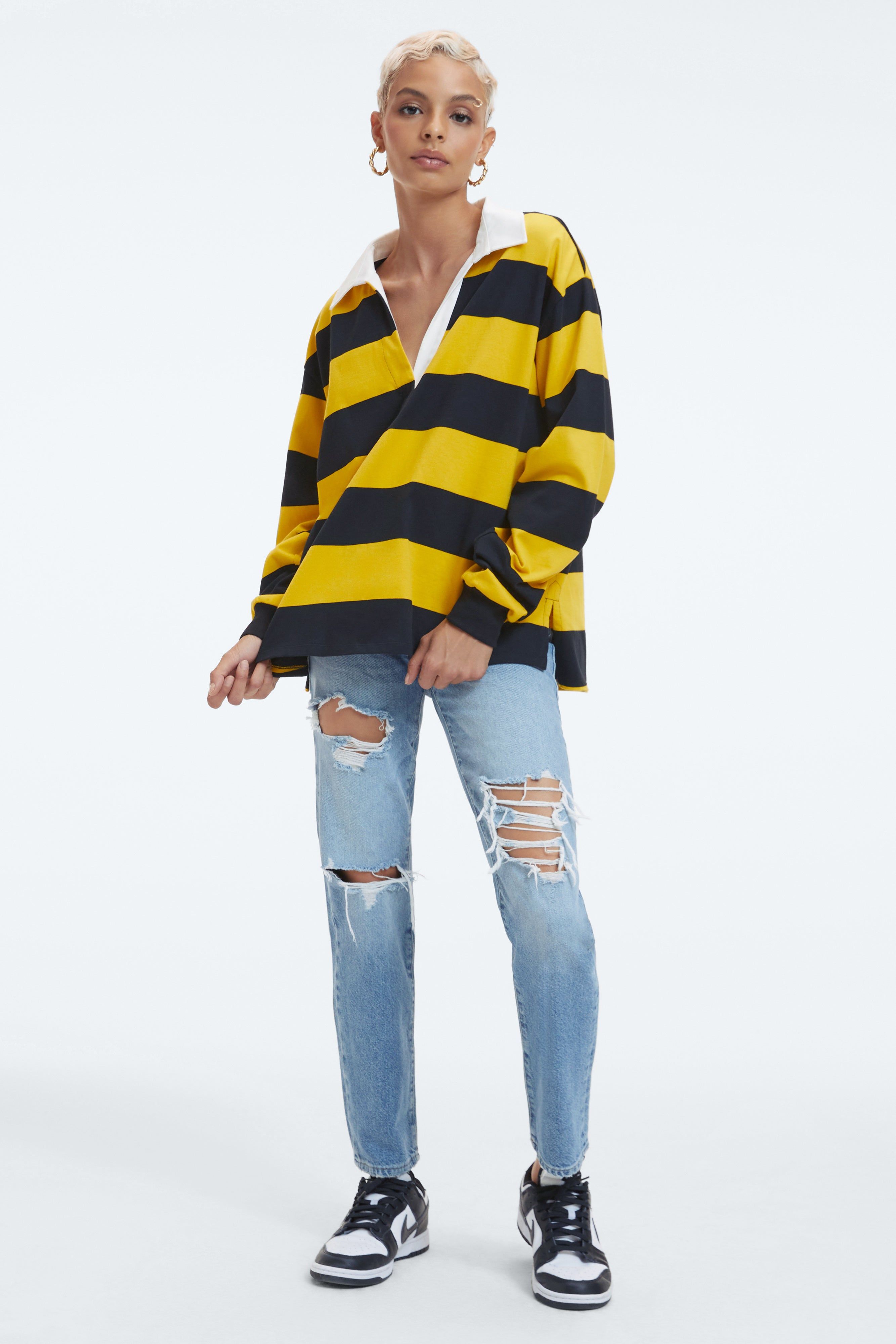 OVERSIZED RUGBY SHIRT | EMORY & BLACK sold by Good American product image thumbnail 9