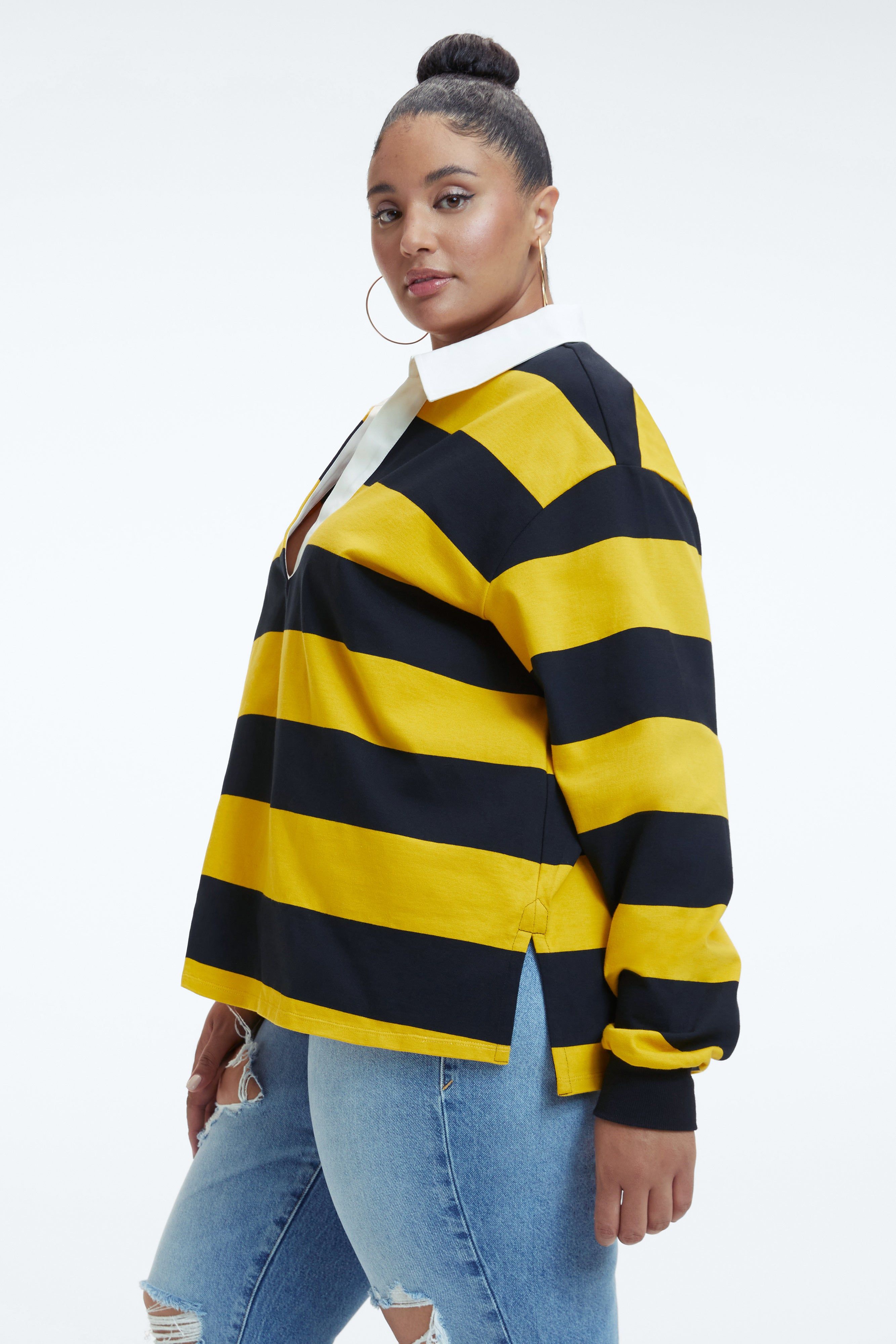 OVERSIZED RUGBY SHIRT | EMORY & BLACK sold by Good American product image thumbnail 4