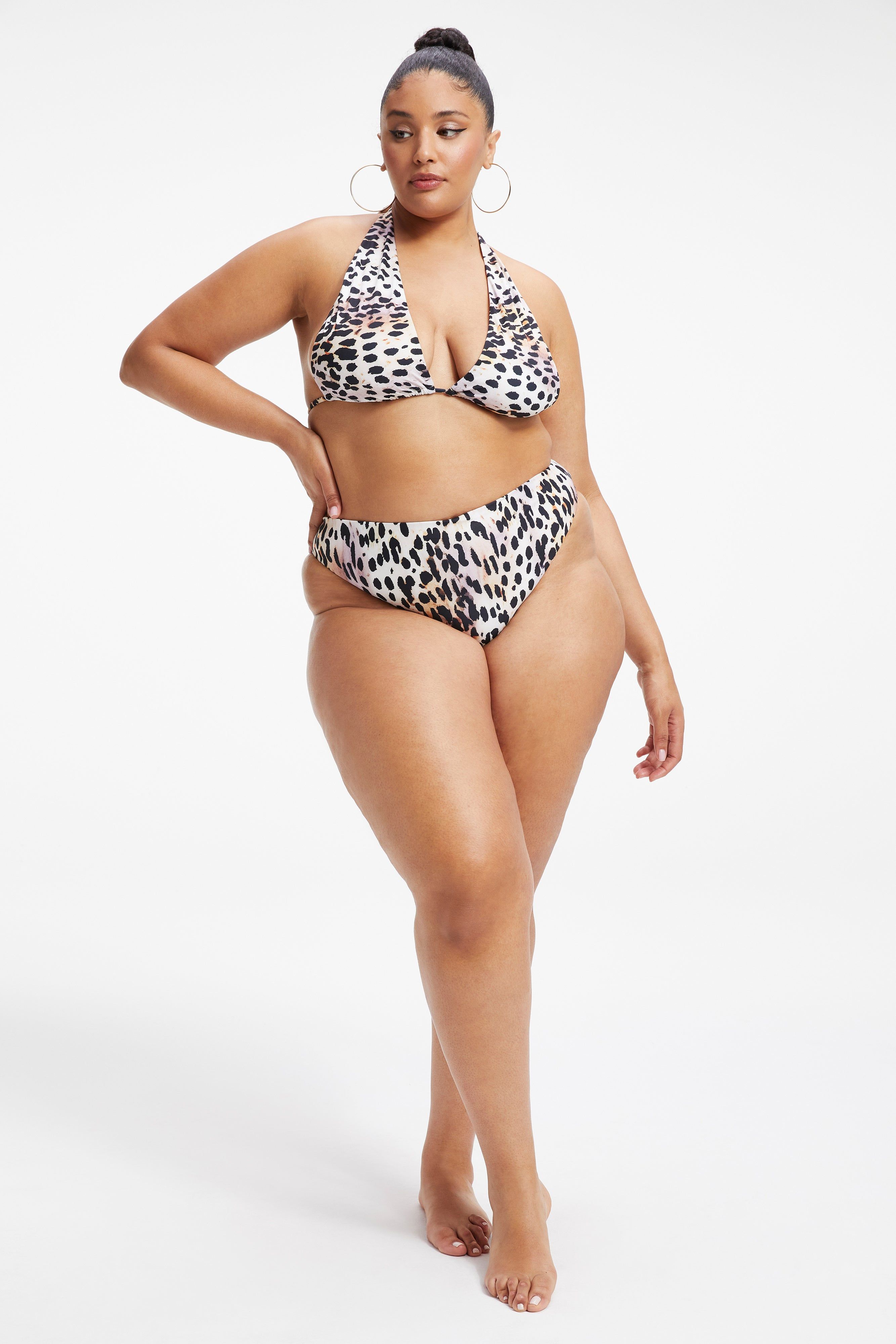 SATIN GOOD WAIST CHEEKY BOTTOM | ROSE CHEETAH001 sold by Good American product image thumbnail 14