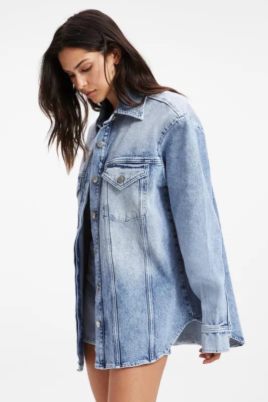 DENIM  SHACKET | INDIGO301 sold by Good American