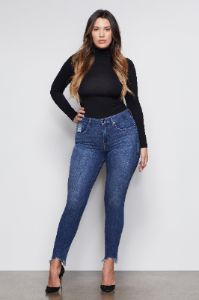 STRETCH JERSEY LONG SLEEVE TURTLENECK BODYSUIT | BLACK001 sold by Good American