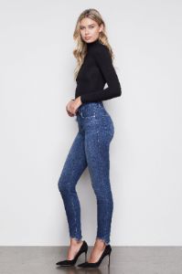 STRETCH JERSEY LONG SLEEVE TURTLENECK BODYSUIT | BLACK001 sold by Good American