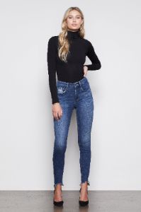 STRETCH JERSEY LONG SLEEVE TURTLENECK BODYSUIT | BLACK001 sold by Good American