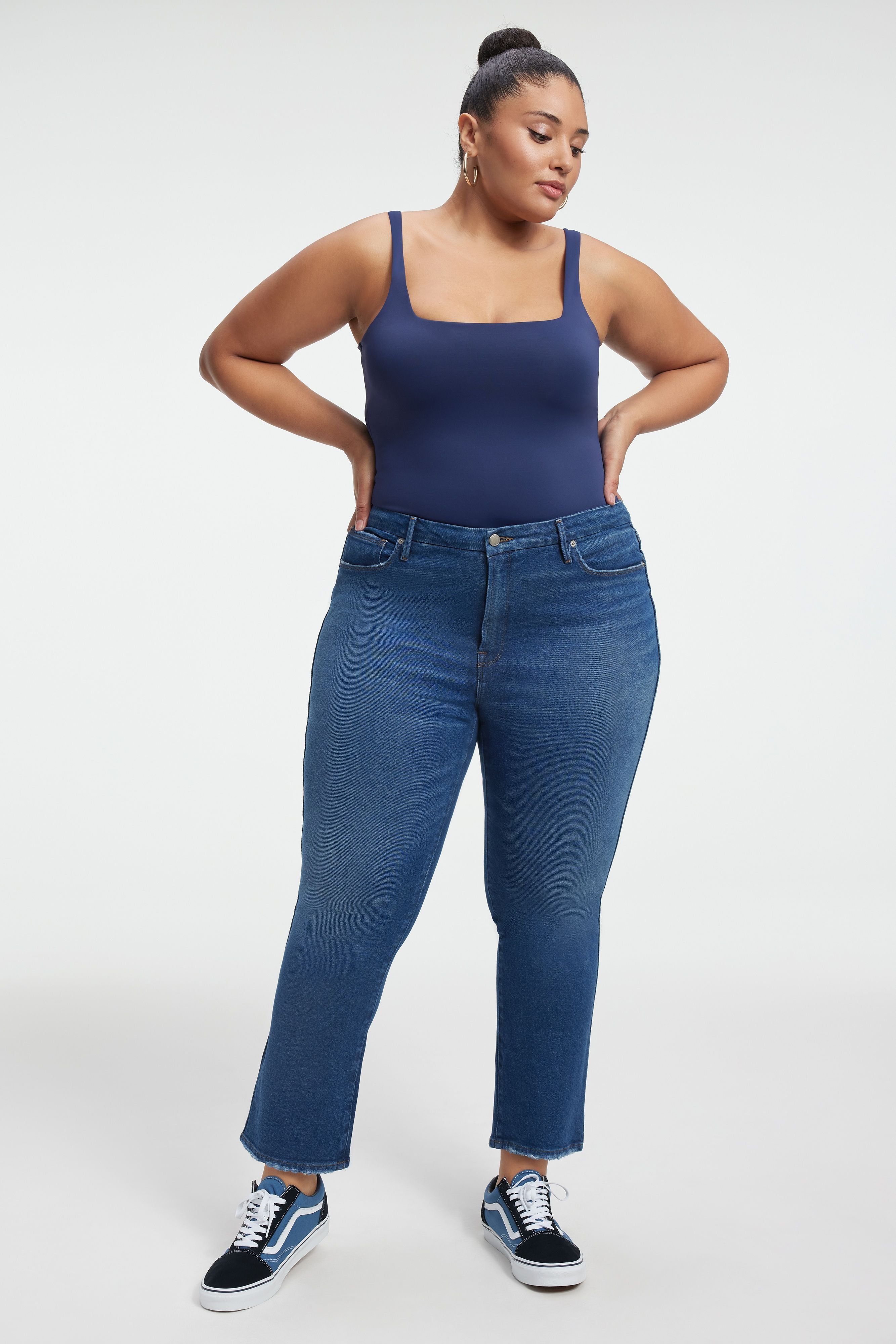 GOOD CURVE STRAIGHT JEANS | INDIGO336 sold by Good American product image thumbnail 2