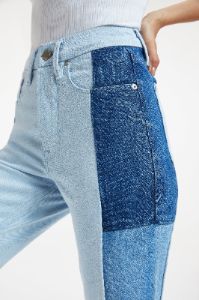 GOOD ICON PATCHWORK JEANS | INDIGO358 sold by Good American