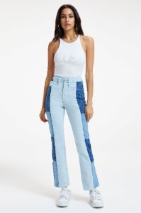 GOOD ICON PATCHWORK JEANS | INDIGO358 sold by Good American