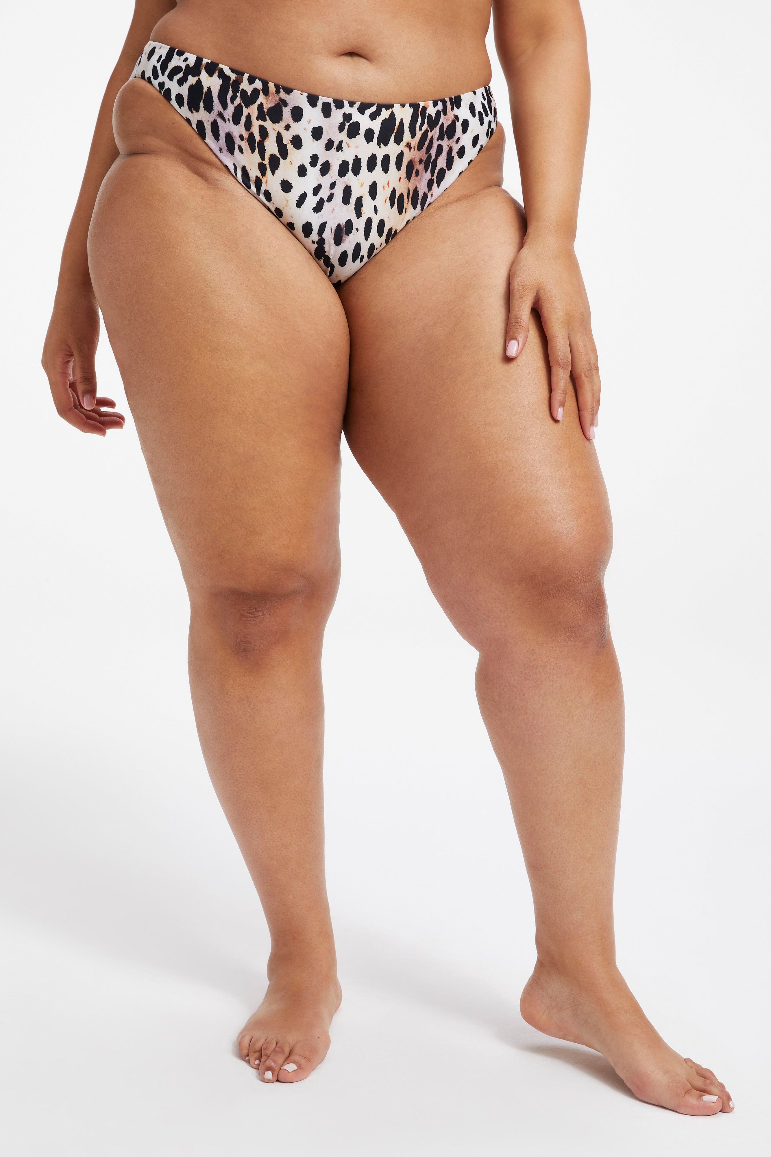 SATIN BETTER BIKINI BOTTOM | ROSE CHEETAH001 sold by Good American product image thumbnail 3