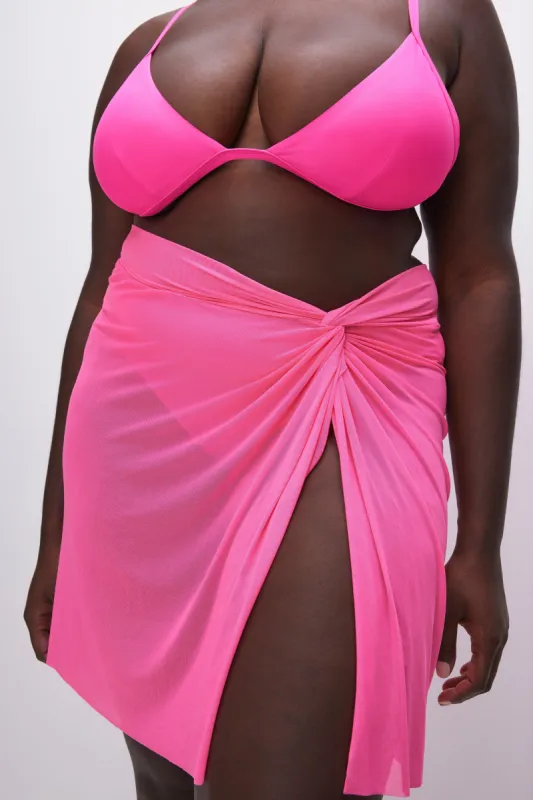 MESH TWIST SARONG | KNOCKOUTPINK001 made by Good American