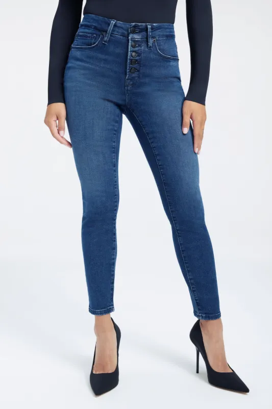 GOOD PETITE SKINNY JEANS | INDIGO241 sold by Good American