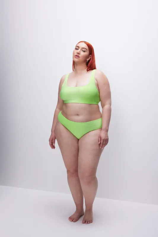 SPARKLE BIKINI BOTTOM | ELECTRIC LIME002 sold by Good American