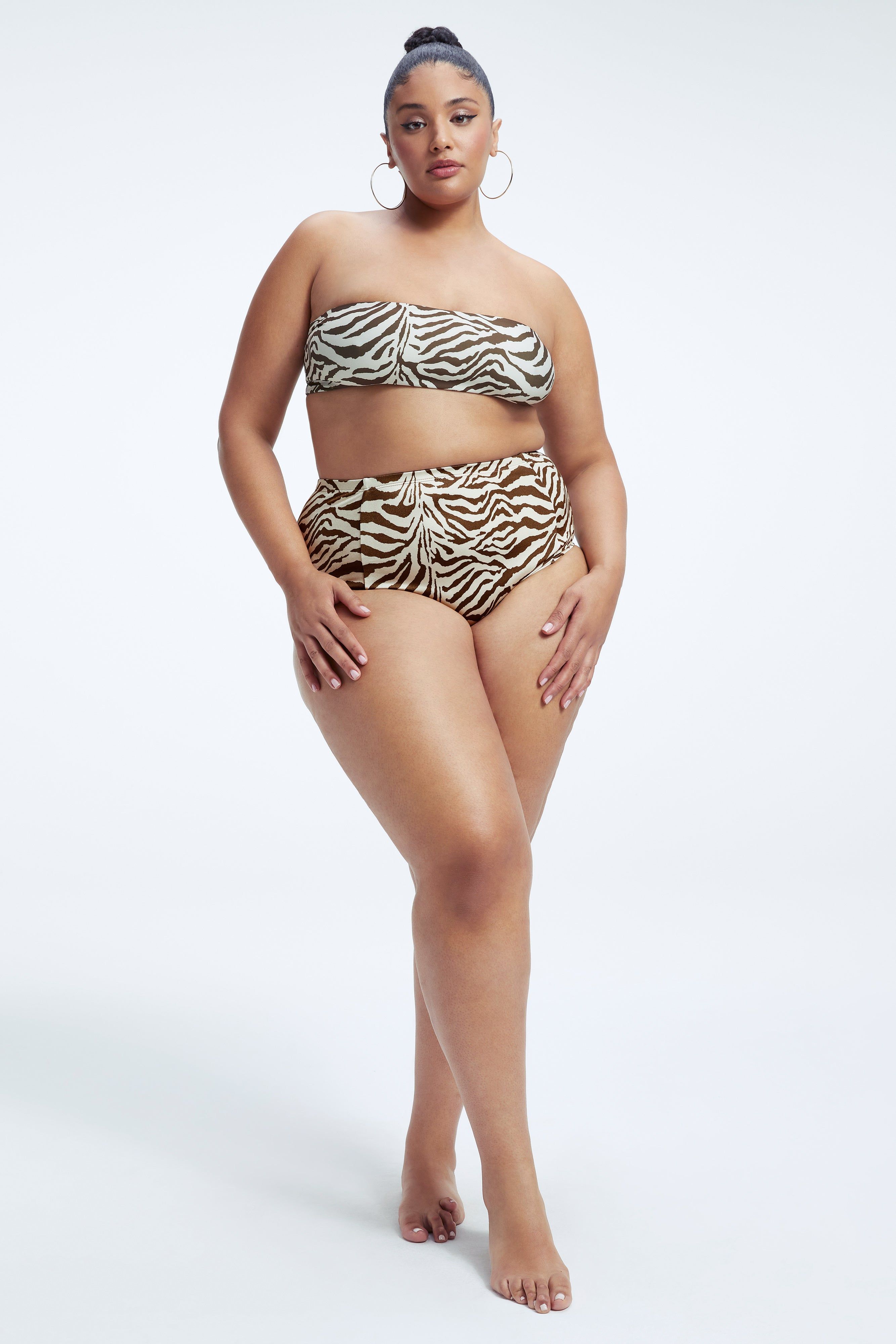 SATIN SWIM BRIEF | ZEBRA001 sold by Good American product image thumbnail 2