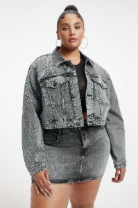 CLASSIC DENIM JACKET | BLACK199 sold by Good American