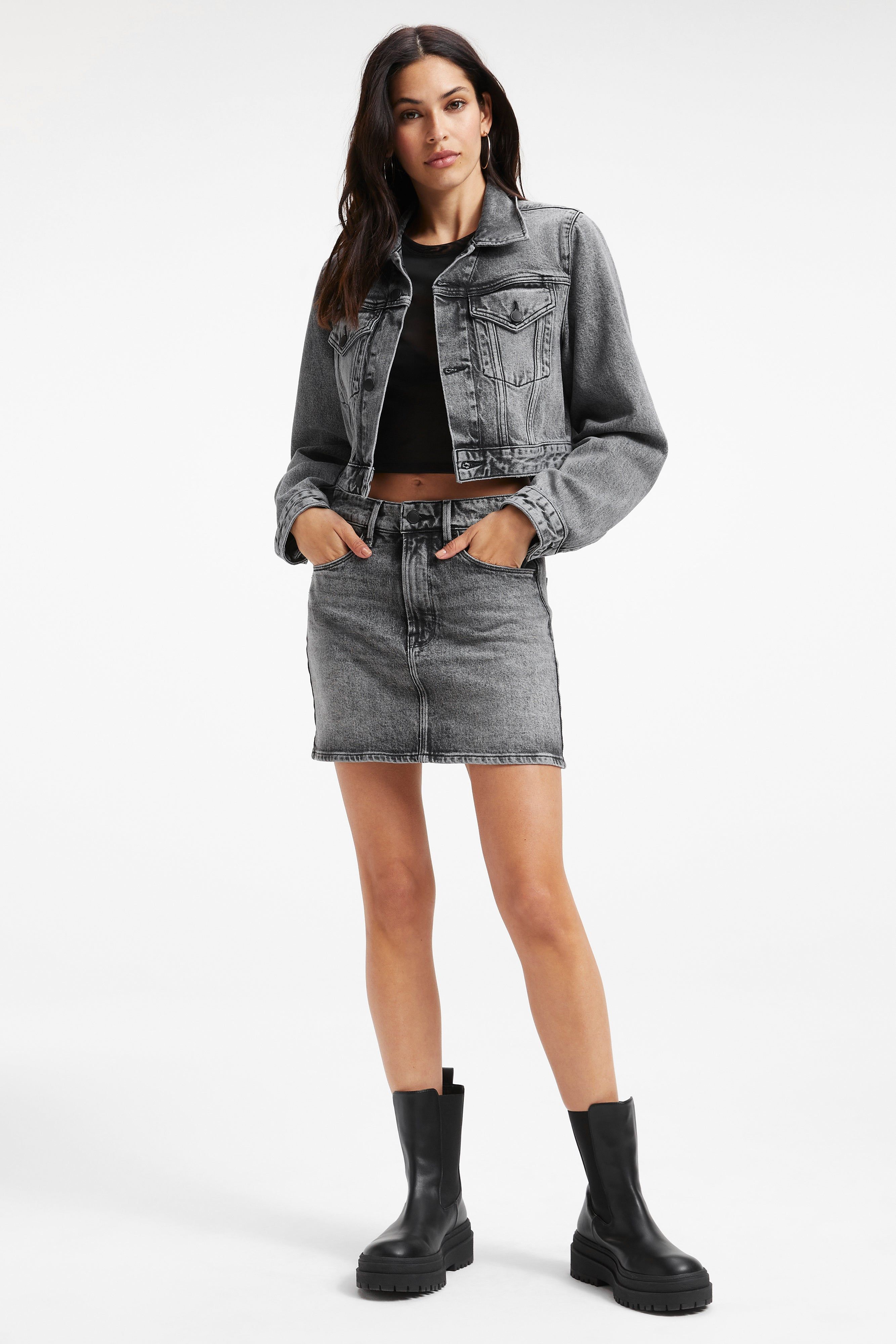 CLASSIC DENIM JACKET | BLACK199 sold by Good American product image thumbnail 8