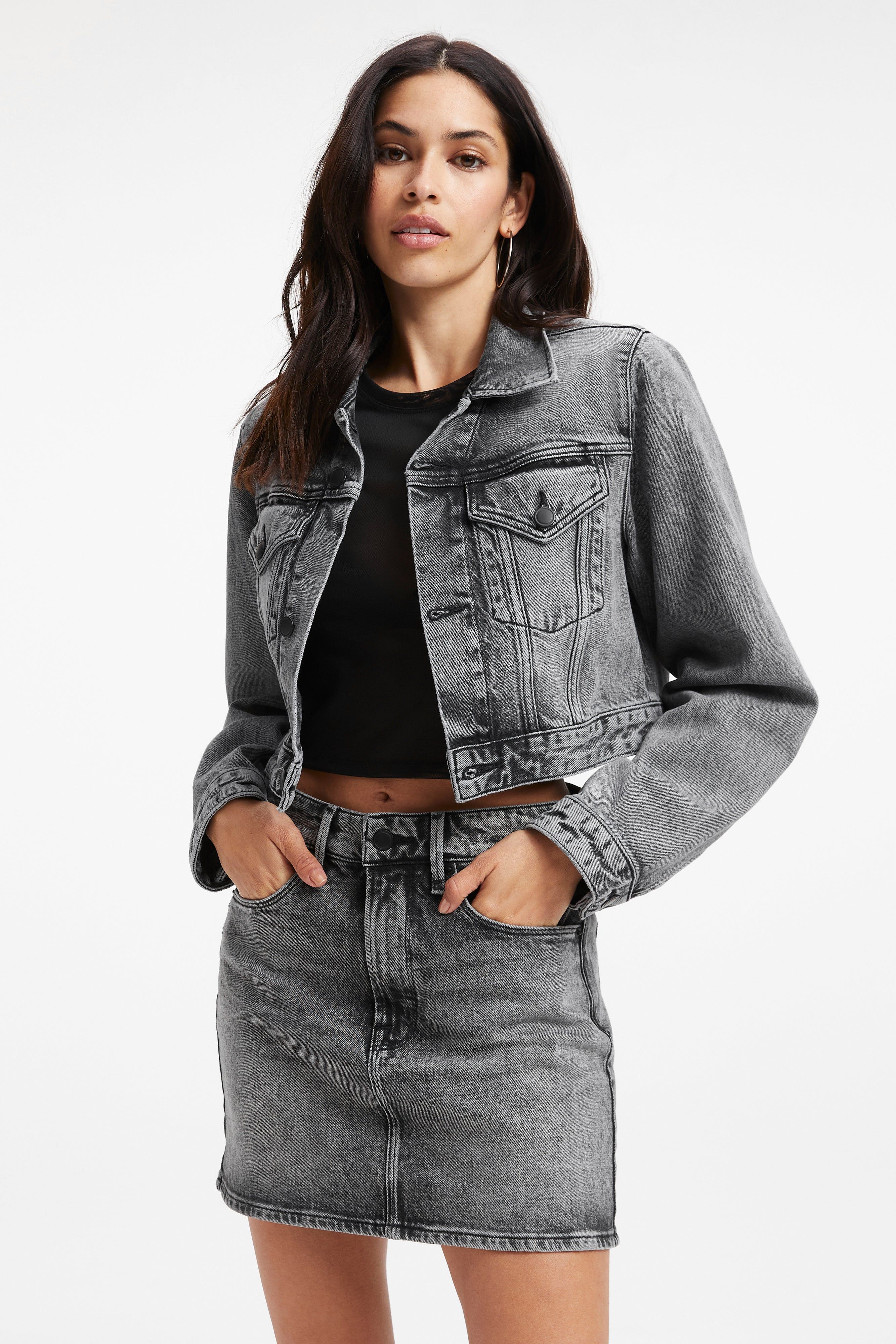 CLASSIC DENIM JACKET | BLACK199 sold by Good American product image thumbnail 7