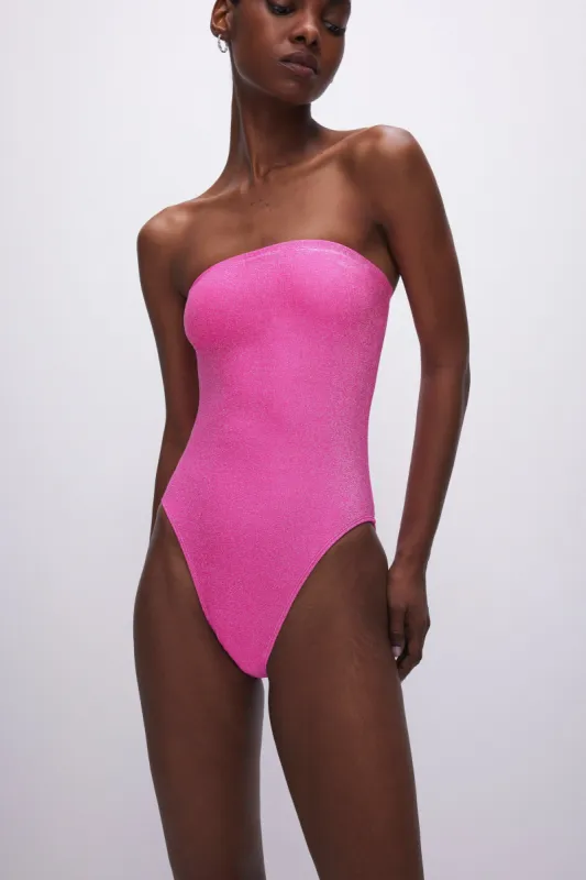 SPARKLE STRAPLESS ONE-PIECE | KNOCKOUTPINK001 sold by Good American